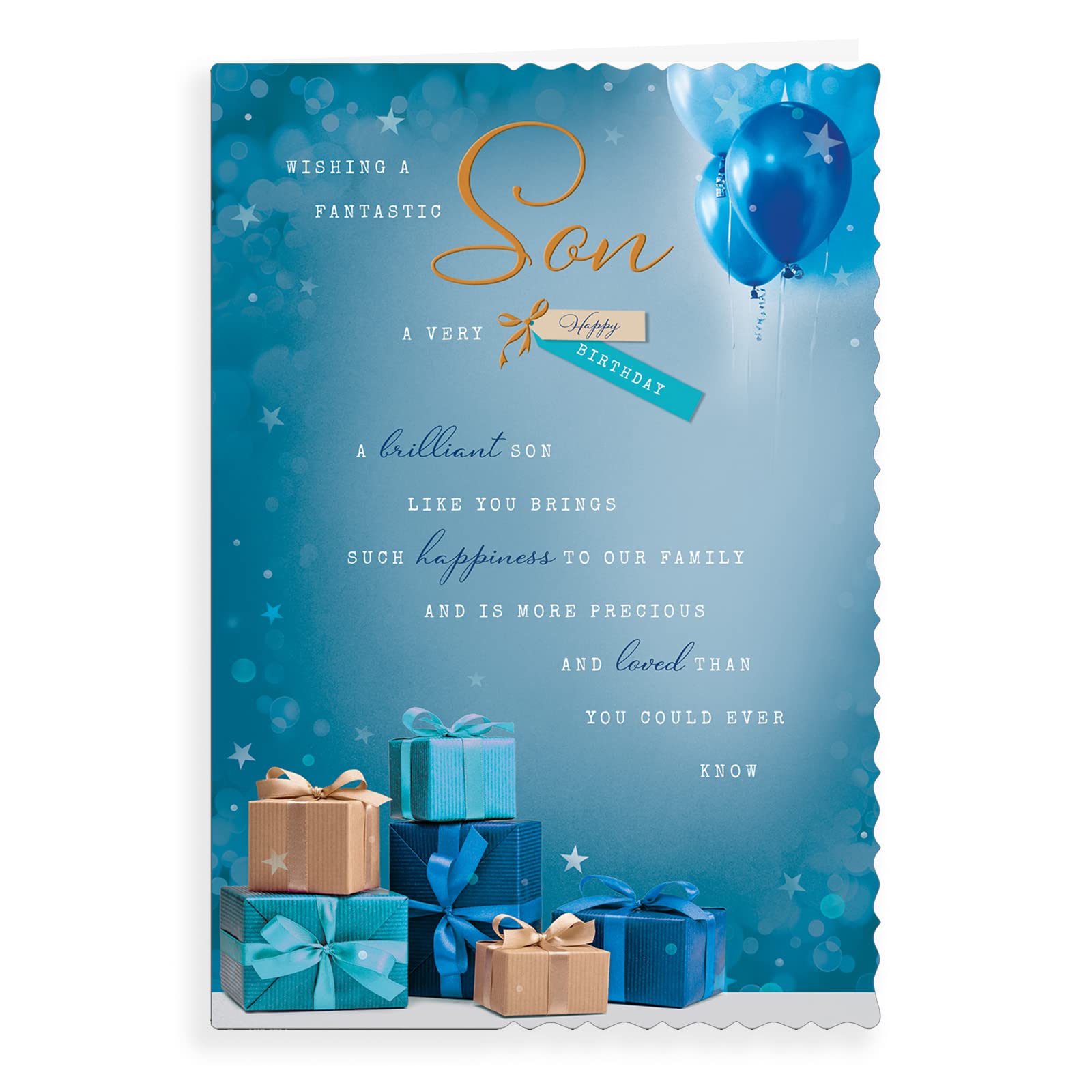 Avant Garde Studios Birthday Card for Son | 9 x 6 inches | Gifts & Balloons Design