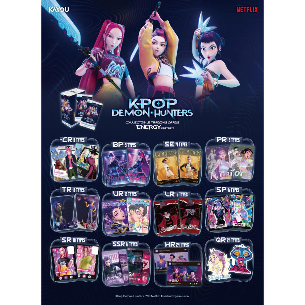 Kayou K-Pop Demon Hunters Trading Cards - 8 Cards Per Pack