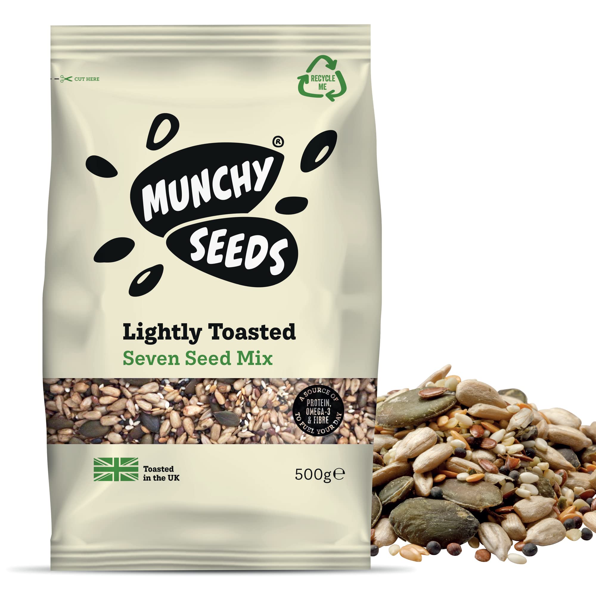 Munchy Seeds Lightly Toasted 7 Seed Mix - 500g | Source of Protein & Fibre | Vegan Snack 2