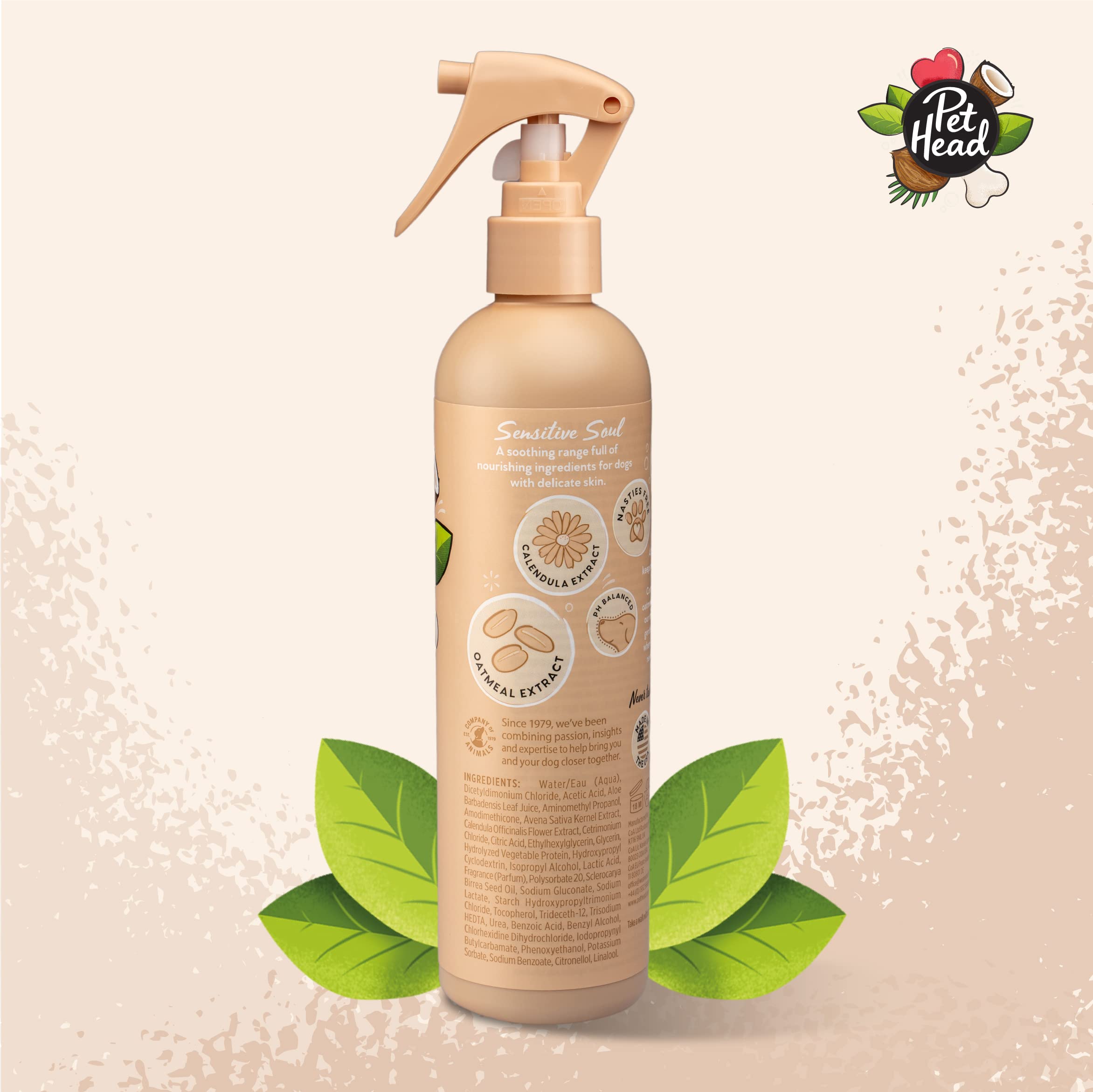 Pet Head Sensitive Soul Dog Deodoriser Spray - Coconut Scent | pH Neutral | 300 ml 2