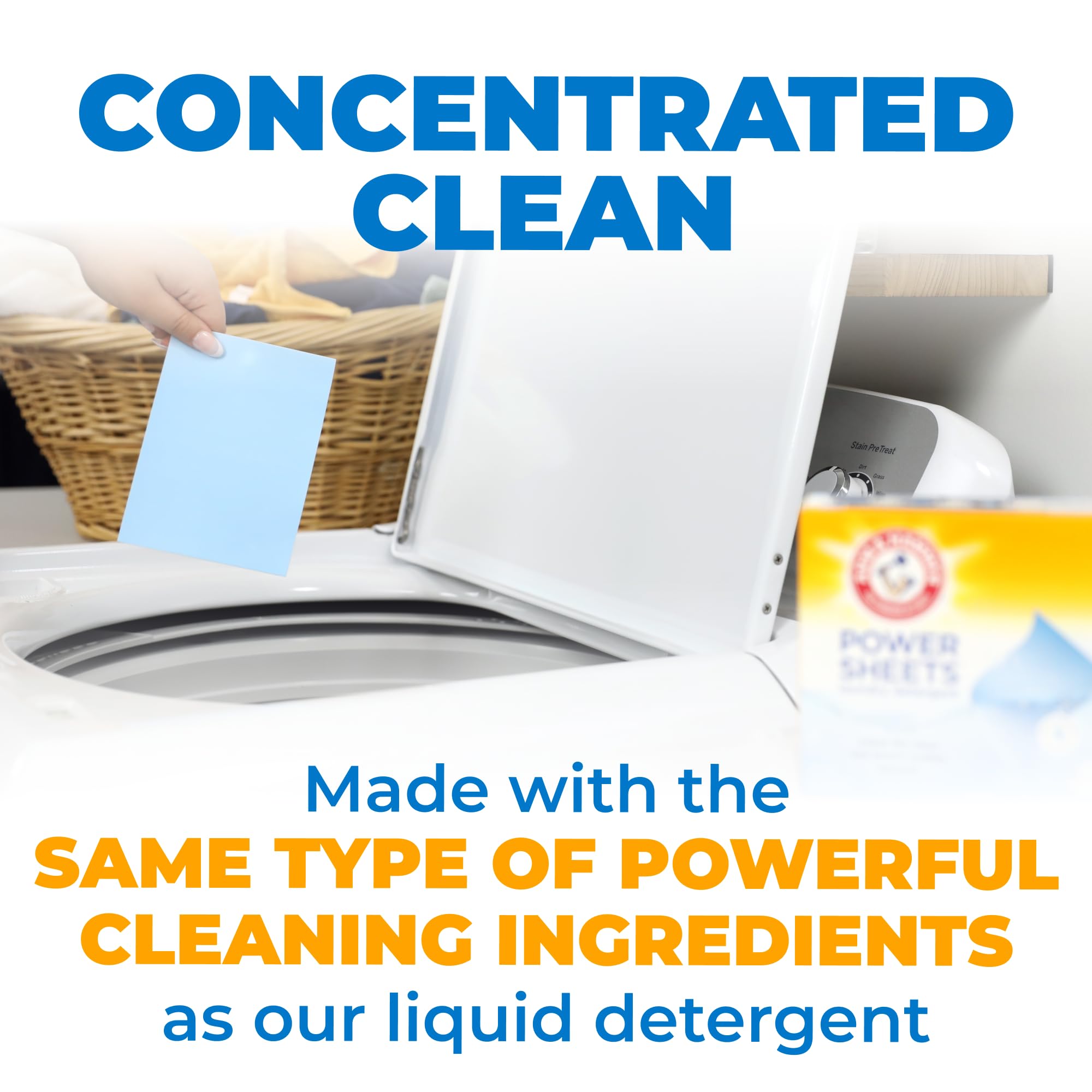 Arm & Hammer Power Sheets Laundry Detergent - Fresh Linen Scent | 50 Count | Biodegradable 4