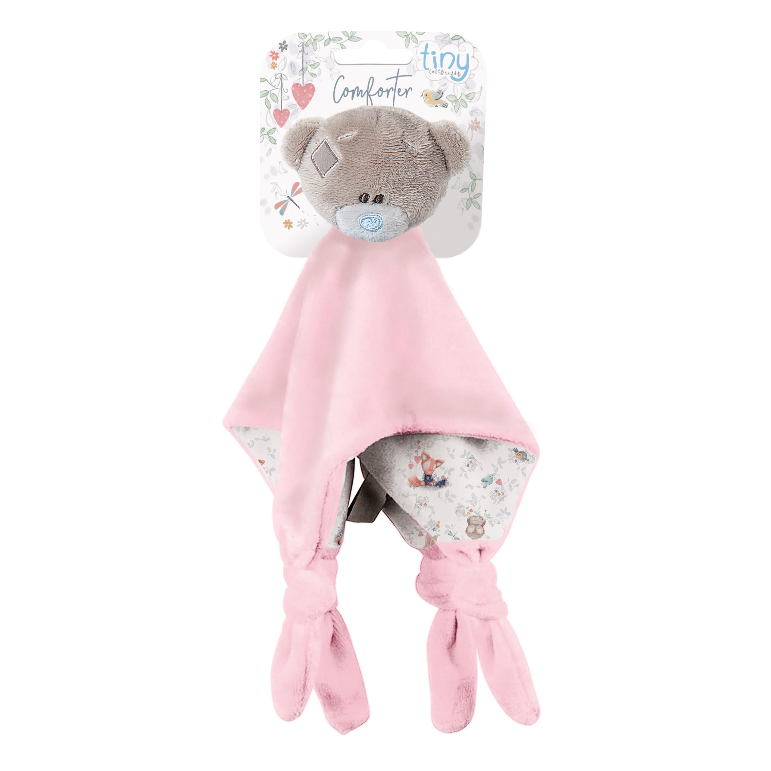 Me To You Tiny Tatty Teddy Plush Pink Comforter - Soft Baby Gift | 33cm x 33cm