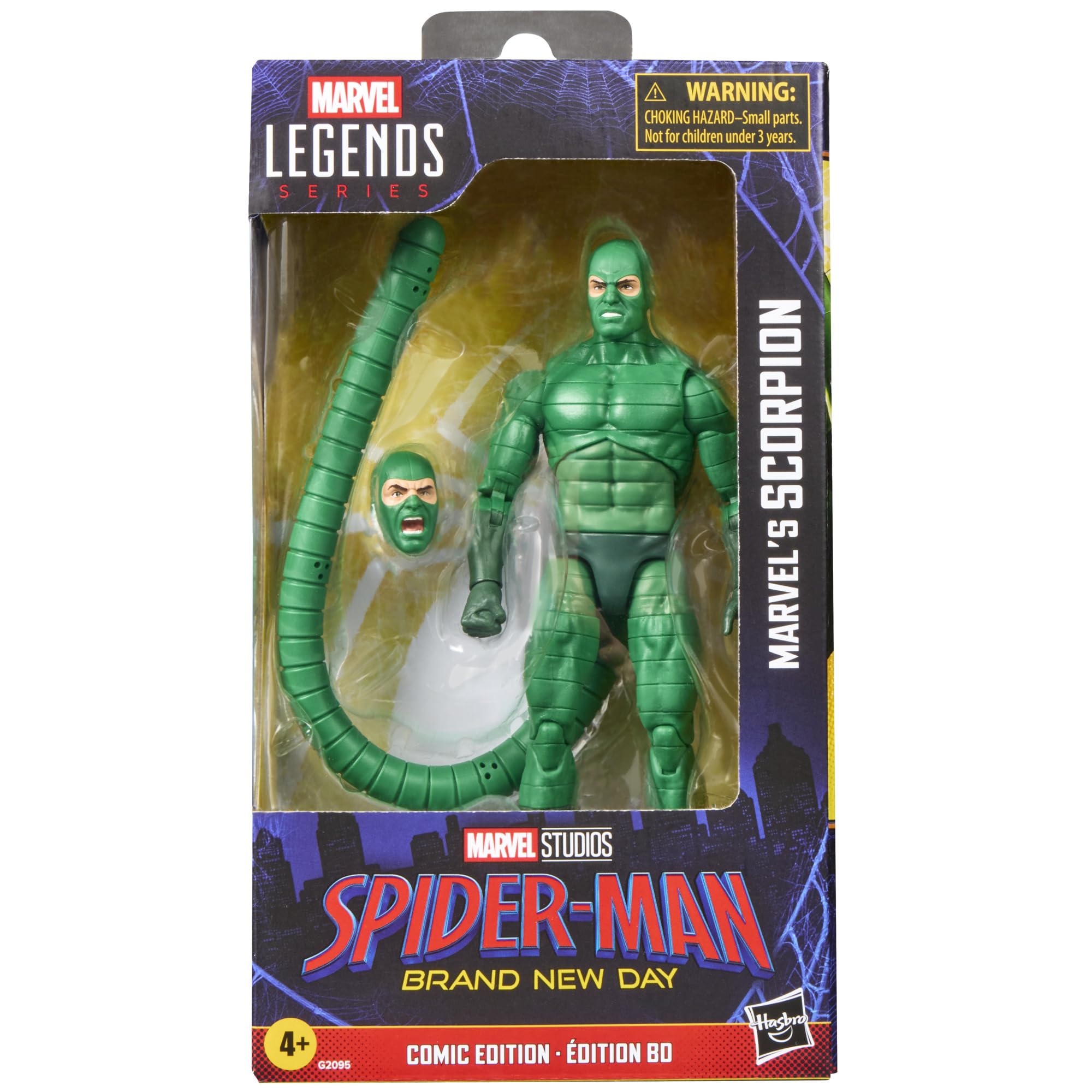 Marvel Legends Series Marvel's Scorpion Action Figure - 15 cm Scale, Bendy-Wire Tail, Alternate Head | Hasbro 2