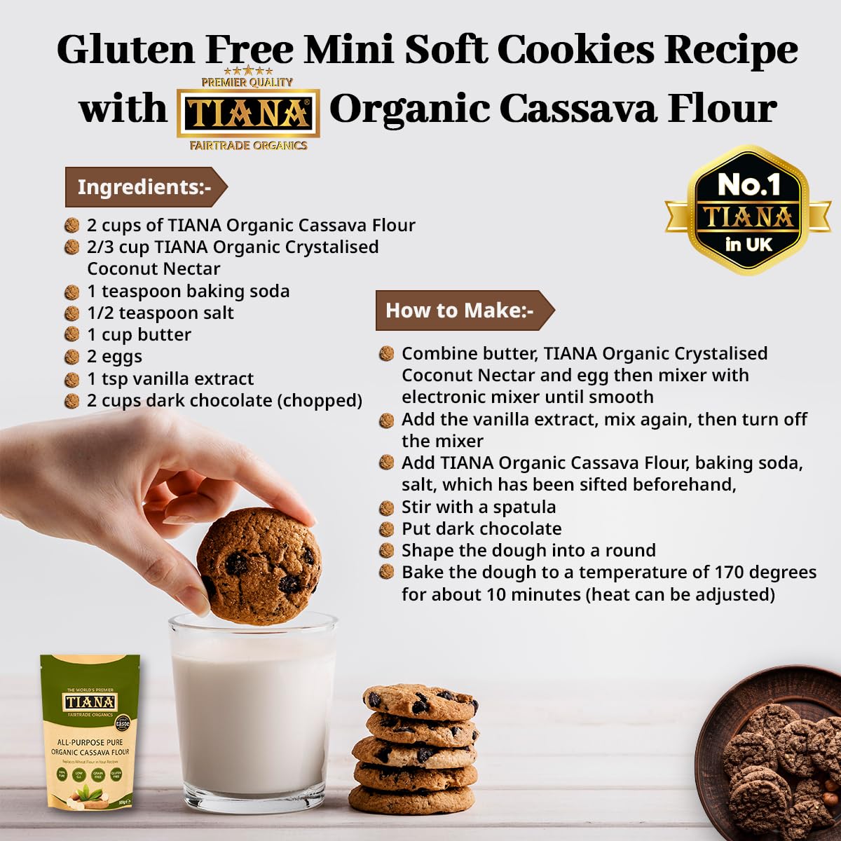 TIANA Bio-Maniokmehl glutenfrei 500 g – 1:1 Weizenmehlersatz 5