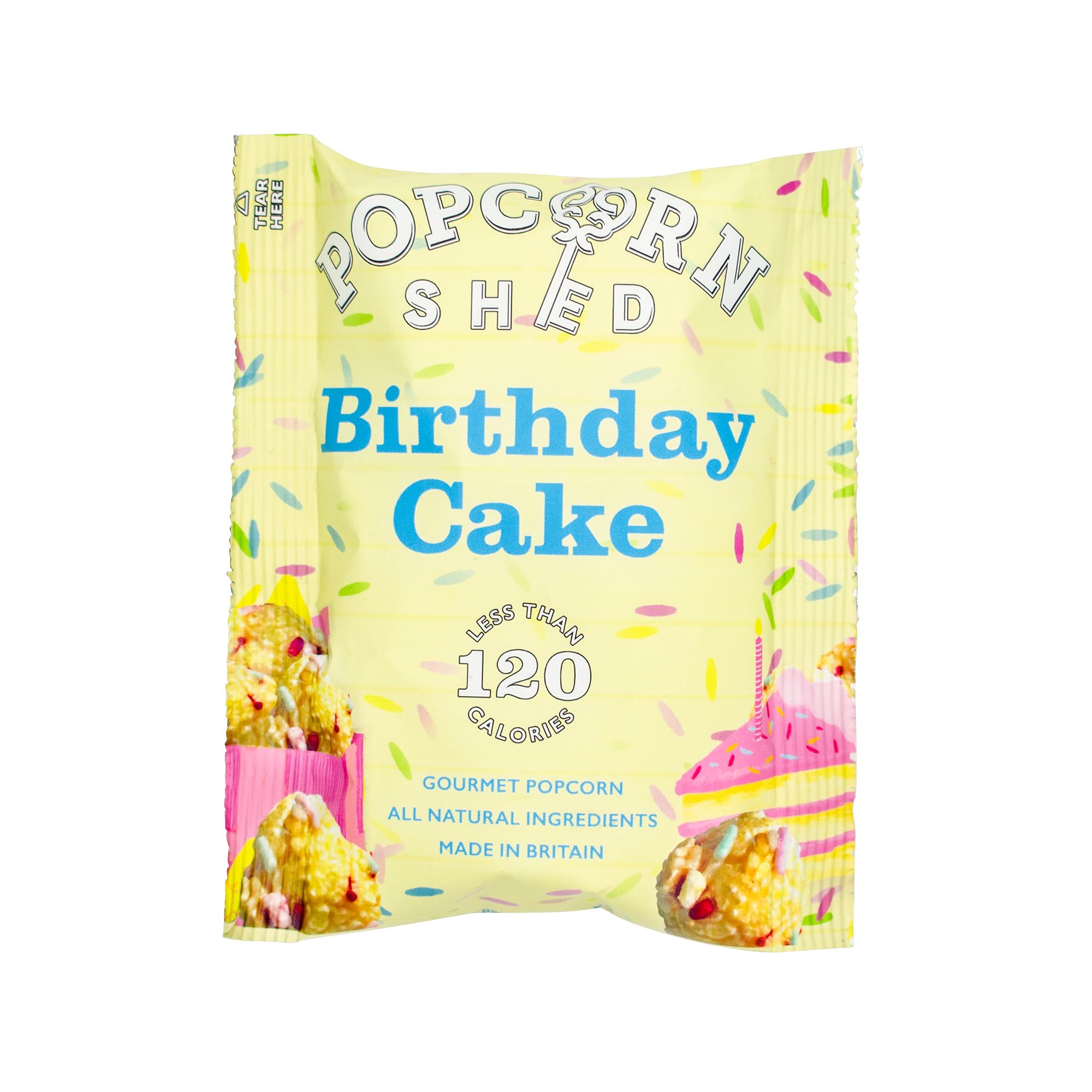 Popcorn Shed Birthday Cake Gourmet Popcorn Snack Pack - Handcrafted Natural Popcorn (24g) 1