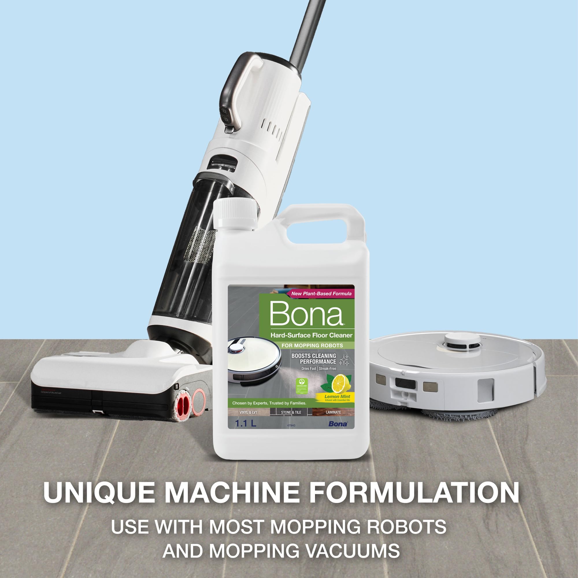 Bona Hard-Surface Floor Cleaner Concentrate for Mopping Robots | 1.1L Lemon Mint 6