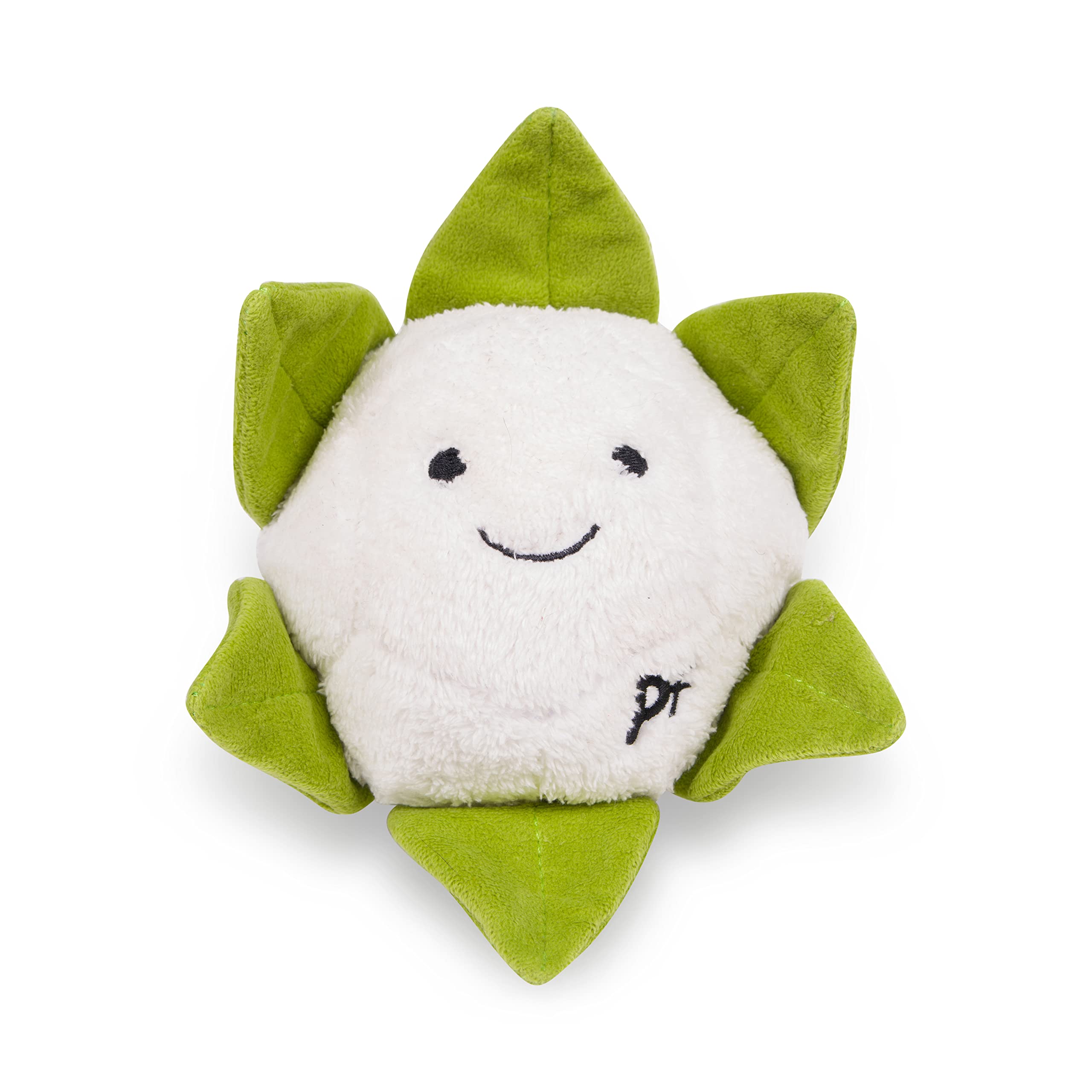 Petface Foodie Faces Cauliflower Plush Dog Toy with Squeaker | Pack of 1