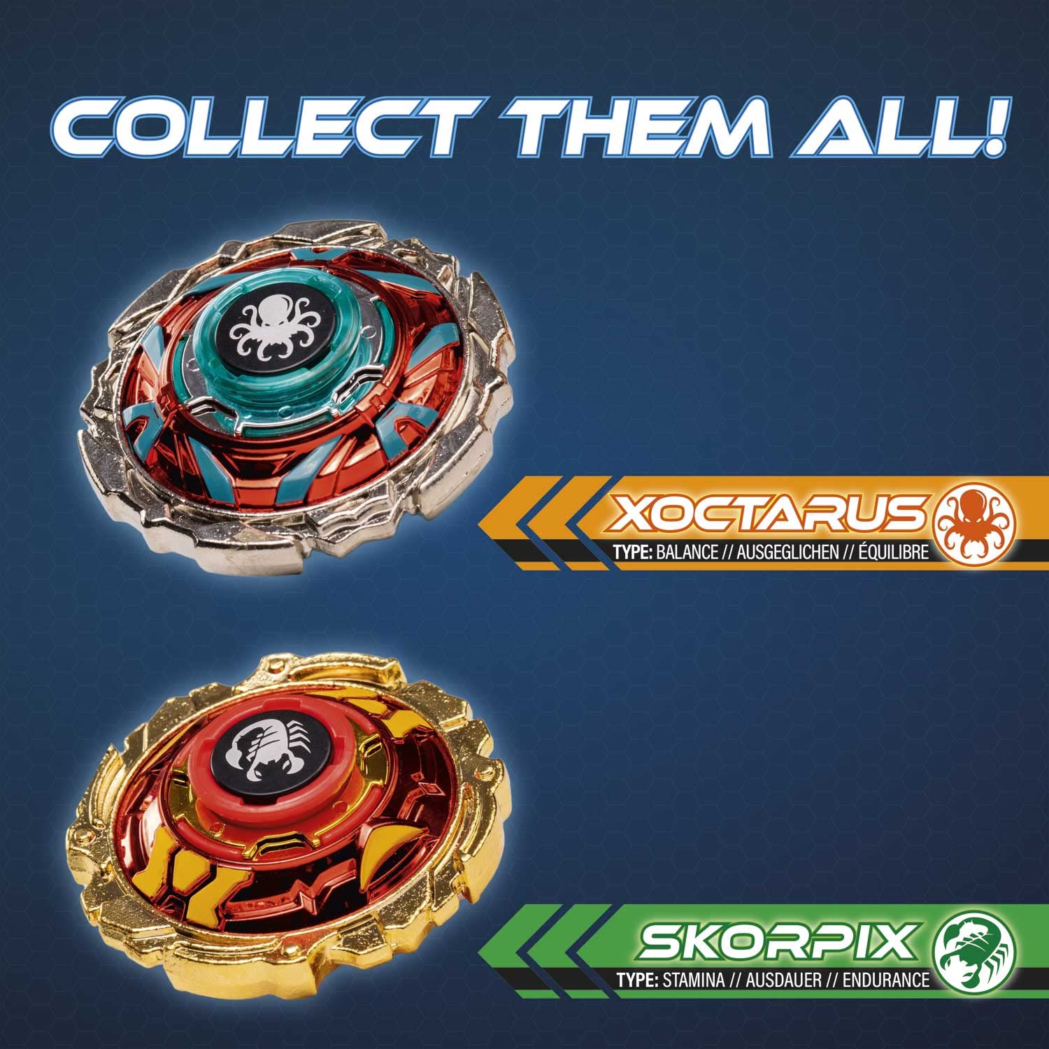 CRAZE BLADEZ Skorpix Xoctarus Evolution Spinning Top Set - Metal Fusion Blades | Ages 3+ 4