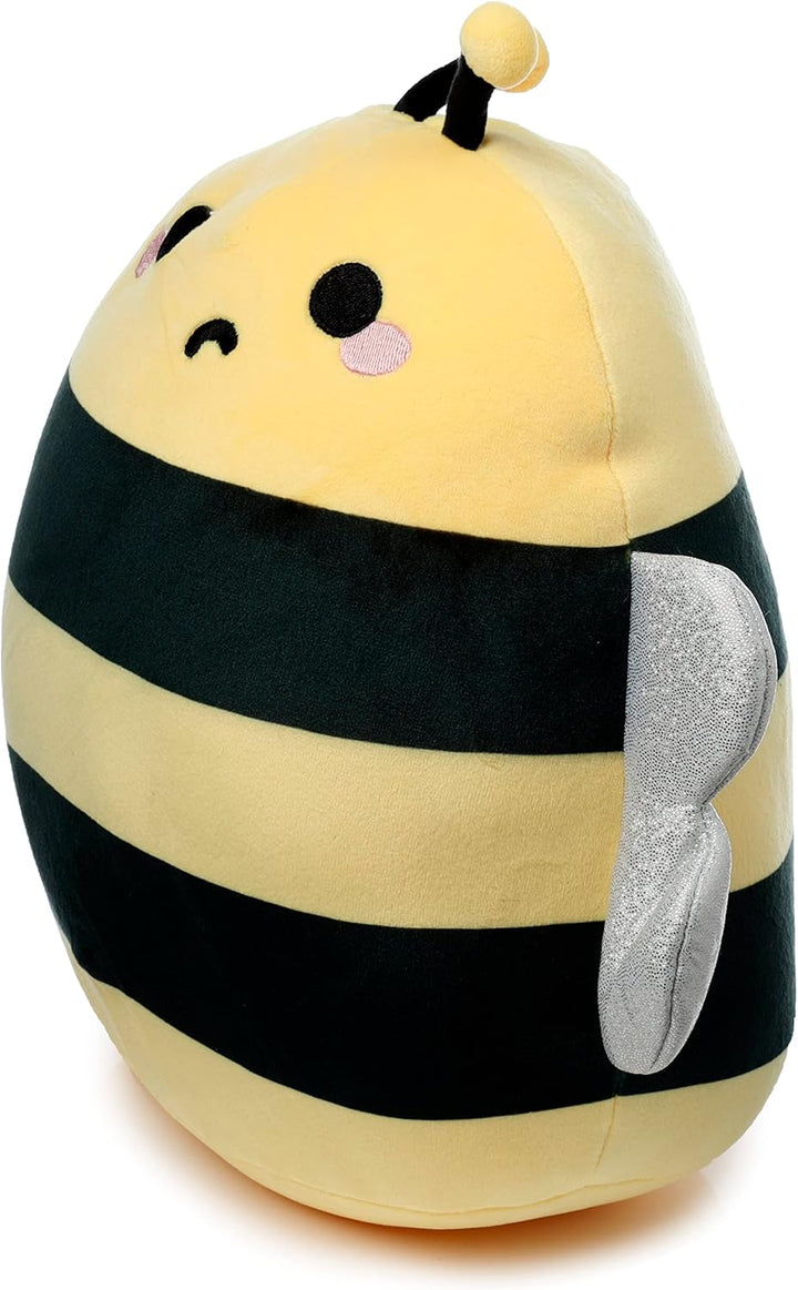 Puckator CUSH330 Squidglys Bobby the Bee Adorabugs Plush Toy - Soft Velboa Plush for Ages 3+