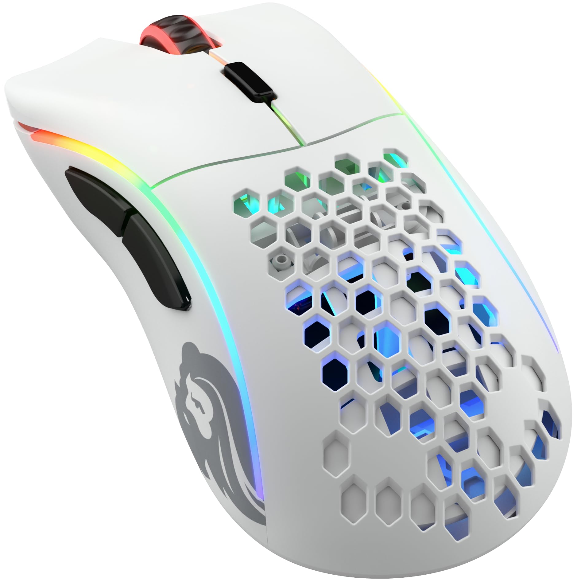 GLORIOUS Model D Wireless Gaming Mouse - 69g Lightweight, 2.4GHz Wireless, 71H Battery, BAMF Sensor, RGB, Ergonomic, 6 Button, Matte White