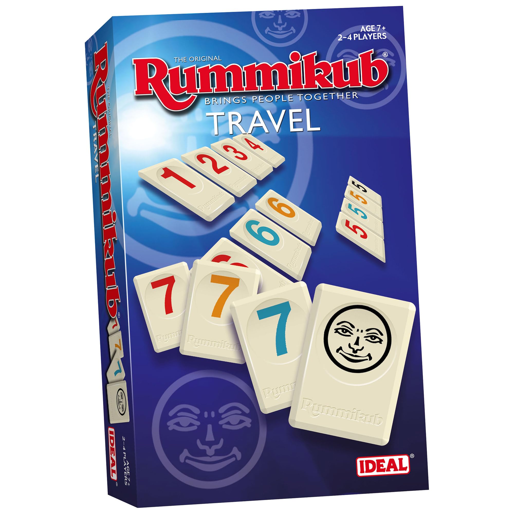 Ideal Rummikub Travel Tile-Based Game | Portable Version | Ages 7+ | 2-4 Players