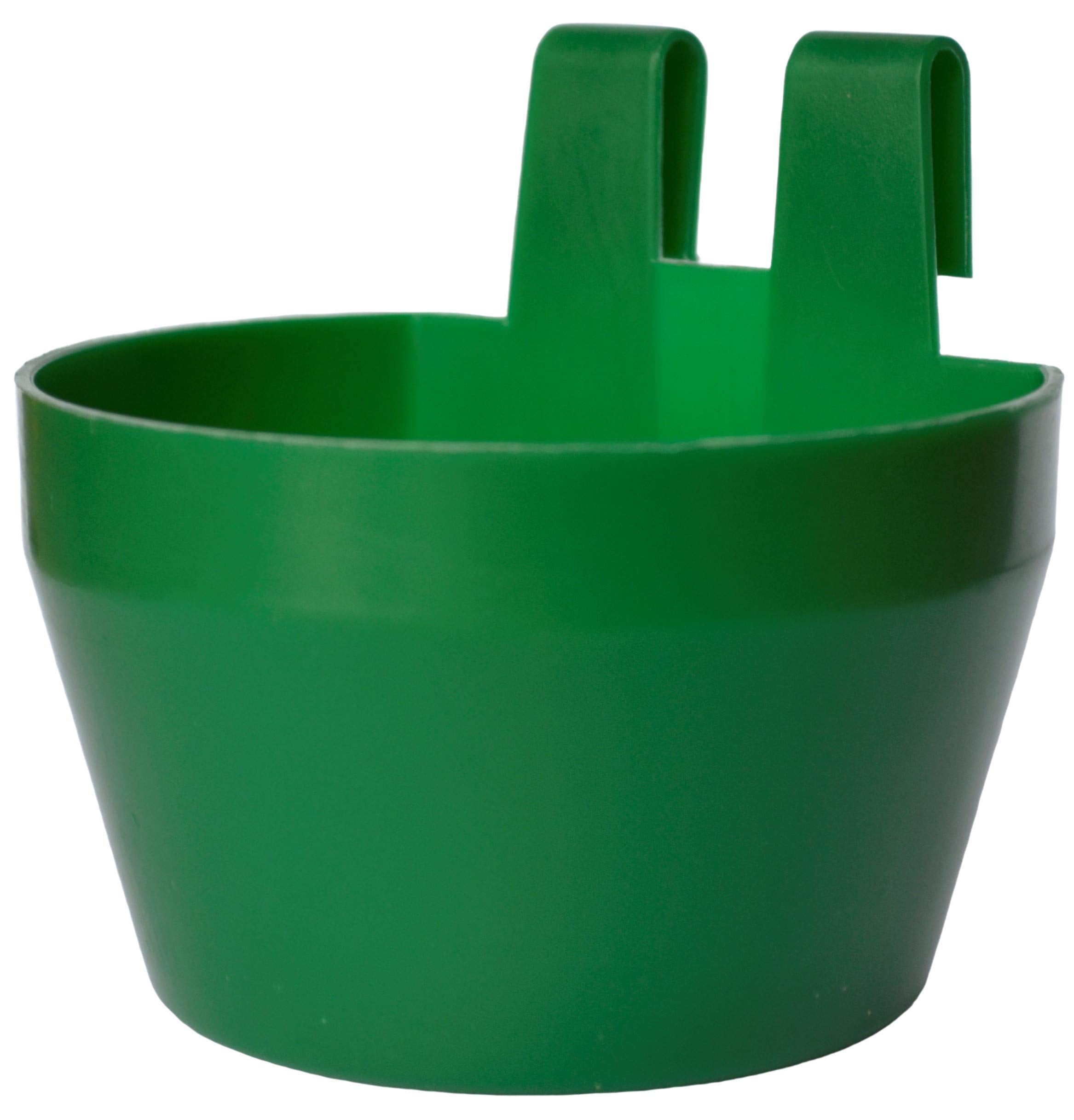 Supa Poultry Cage Cups - Pack of 12 for Food, Grit, or Water | Integral Hook | Multi-Colour Plastic