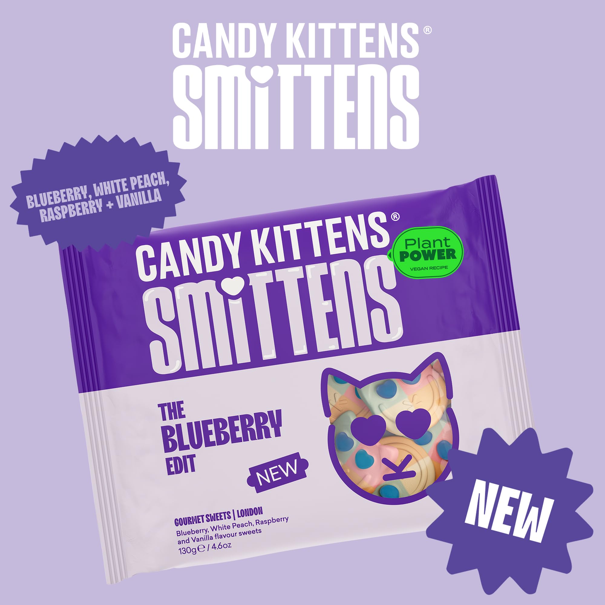 Candy Kittens Blueberry Edit Vegan Sweets - 130g