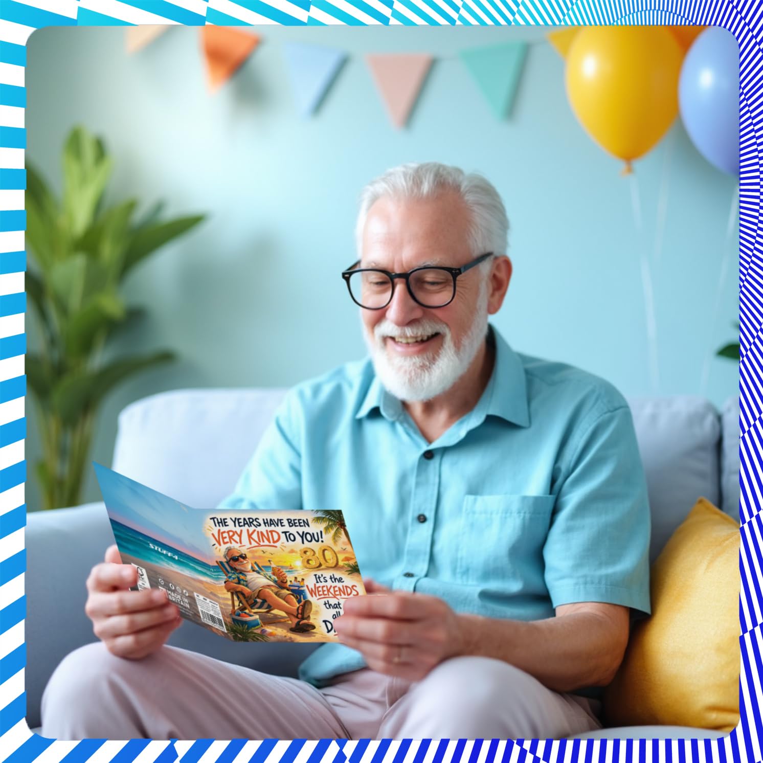 Stuff4 Funny 80th Birthday Card - Still Got That Youthful Glow | 145mm Square 7