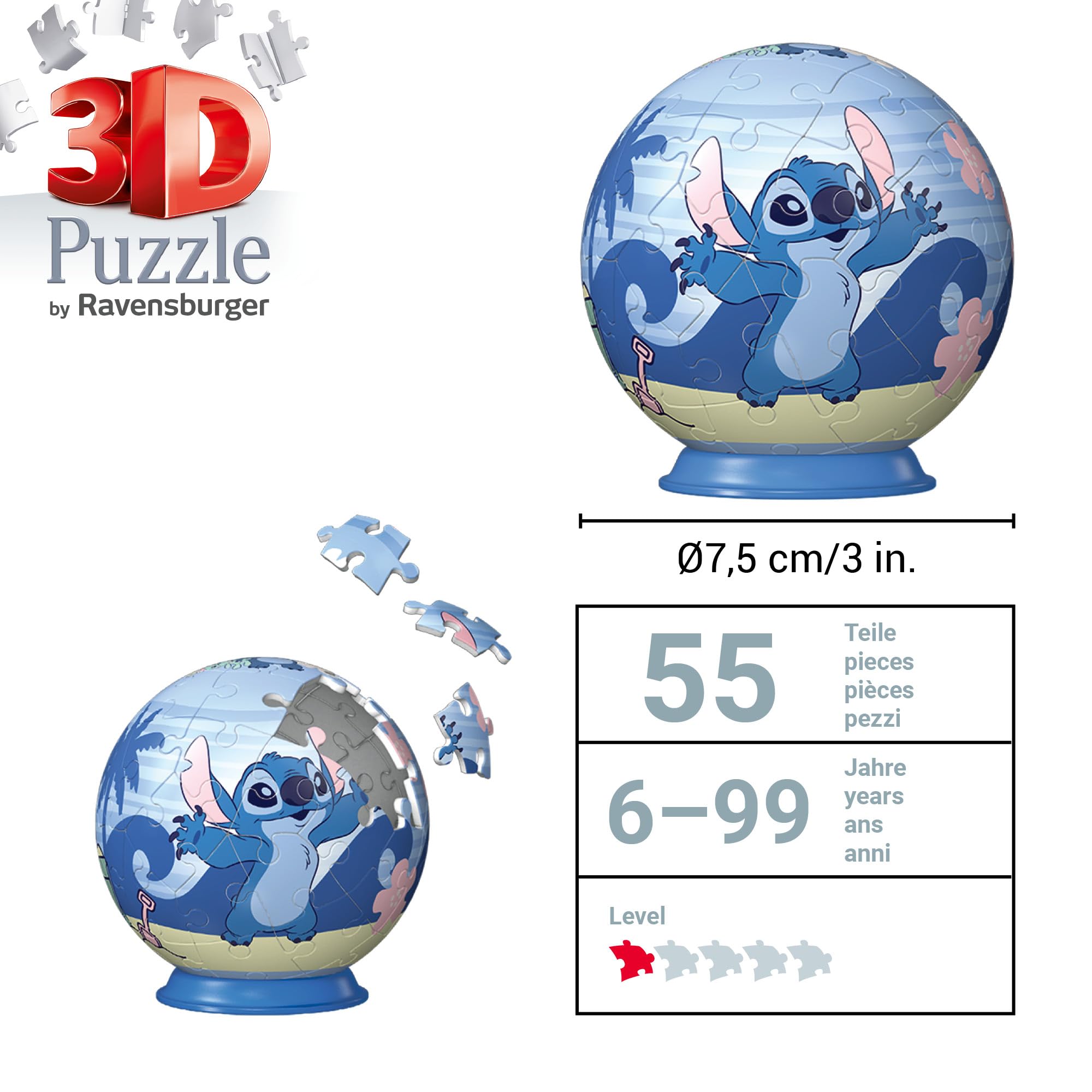 Ravensburger Disney Stitch Angel 3D Jigsaw Puzzle | 54 Pieces | Ages 6+ 4