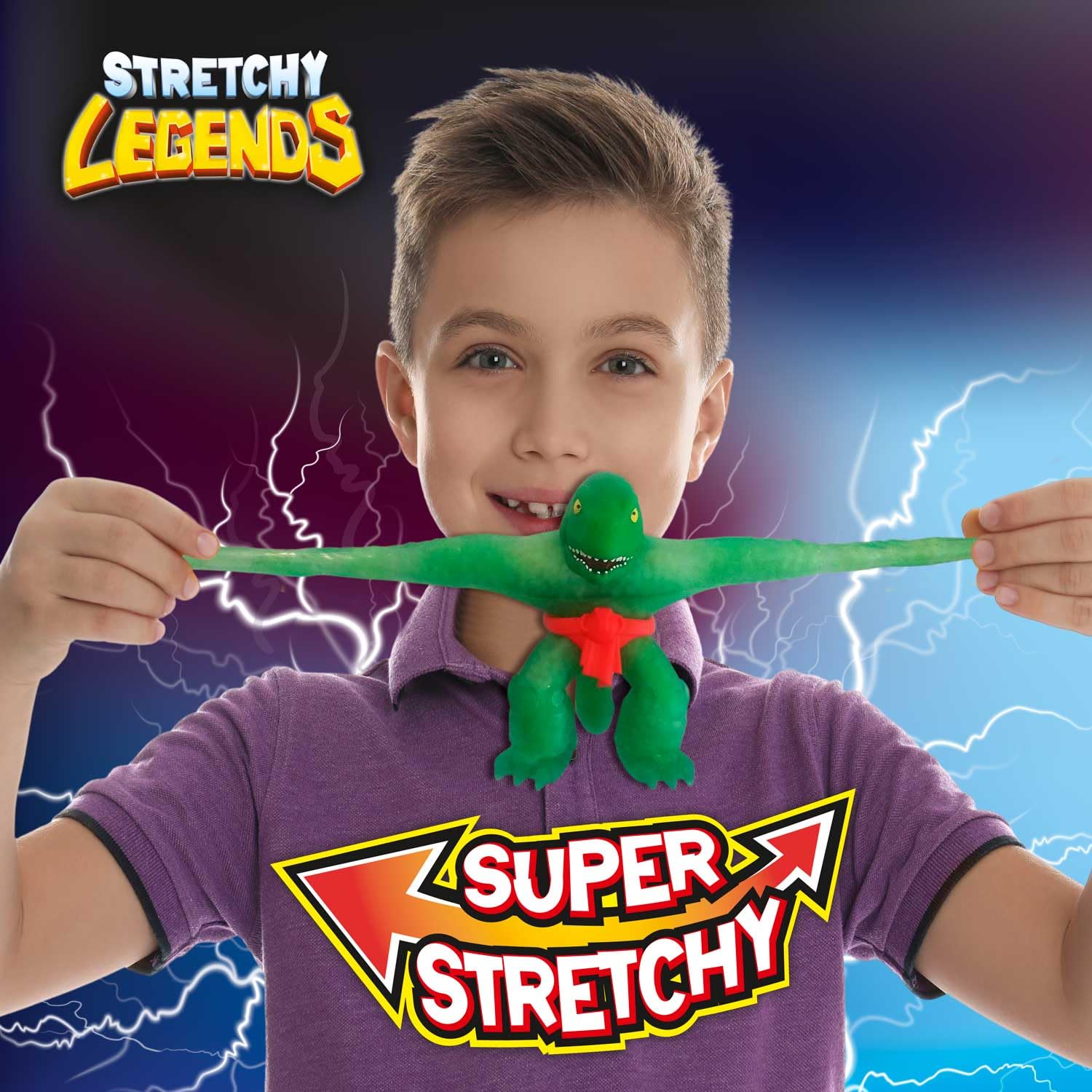 CRAZE Legends Stretchy Pterotrooper Action Figure - Stretchy Dinosaur Toy with Slime, 3 Accessories 4