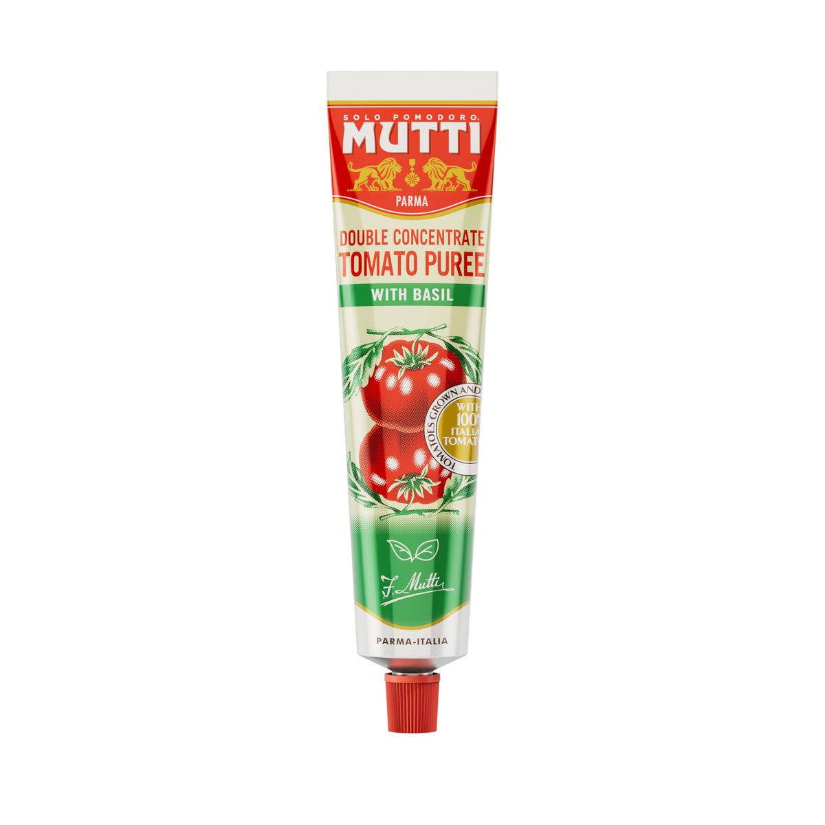 Mutti Double Concentrate Tomato Puree with Basil - 190g