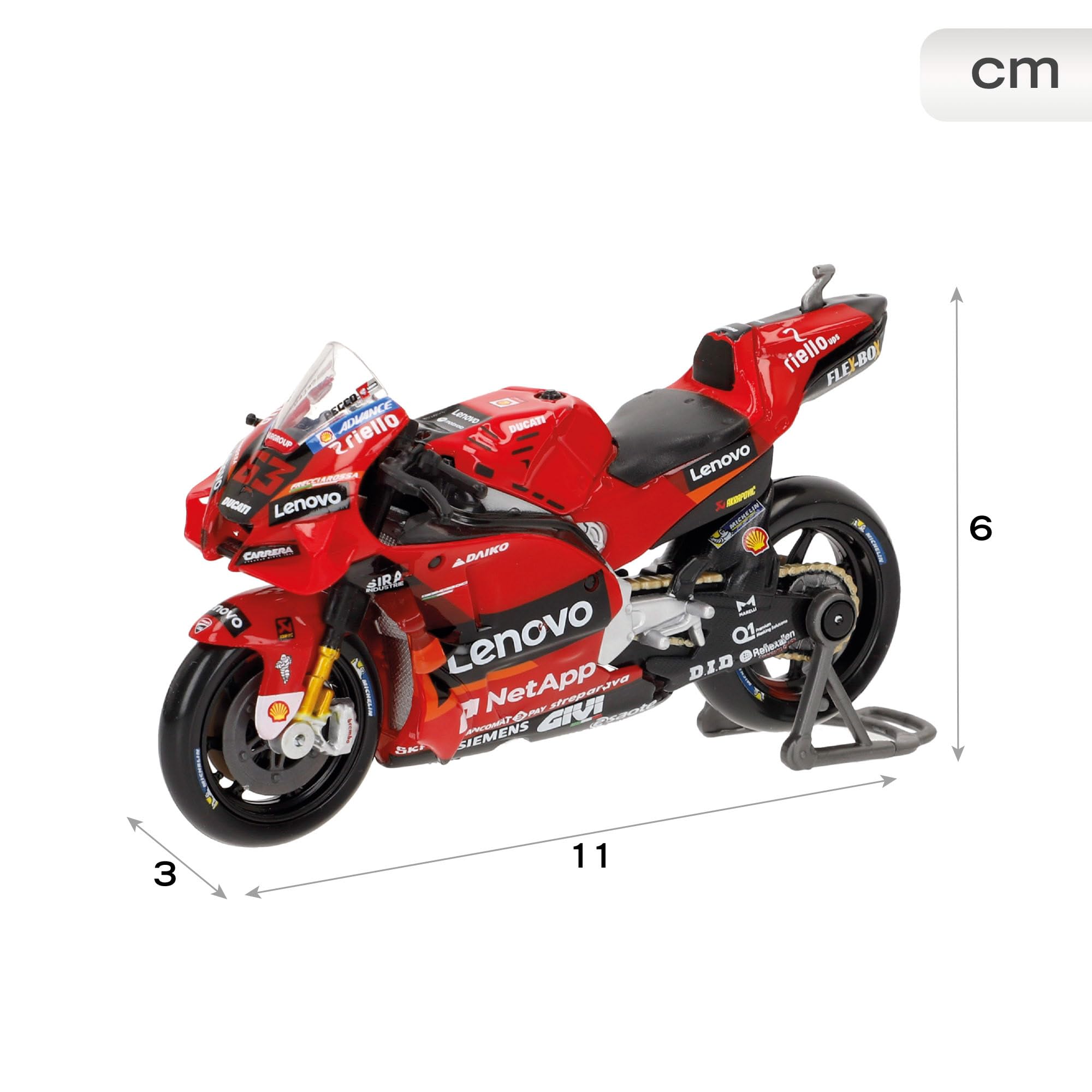 Maisto 1:18 Scale Ducati Lenovo Team Motorcycle Model - Die-Cast Collectible by Bburago Italia 5