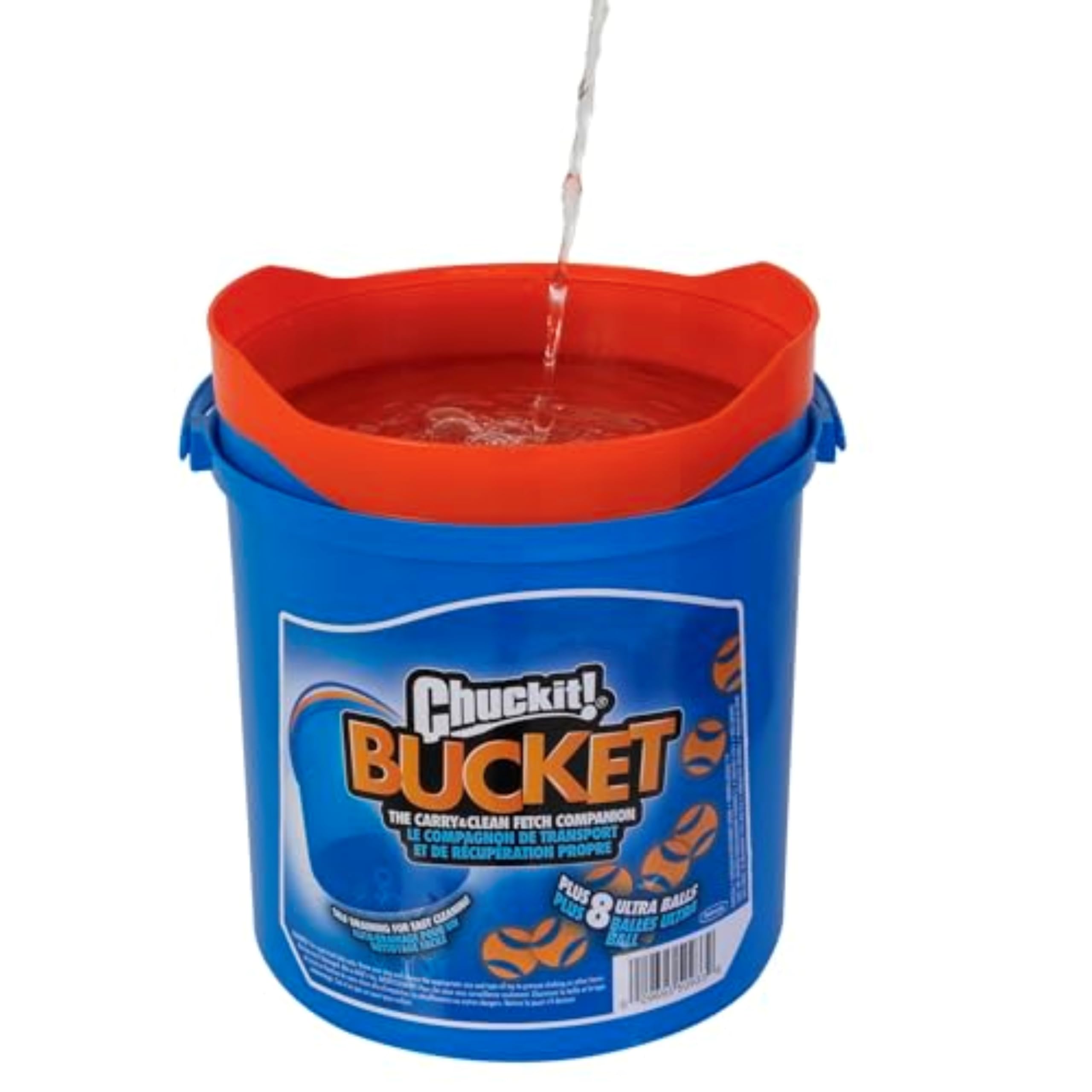 Chuckit! Ultra Ball Bucket - Durable High Bounce Rubber Dog Toy for Fetch | Pack of 8 Medium Balls 3