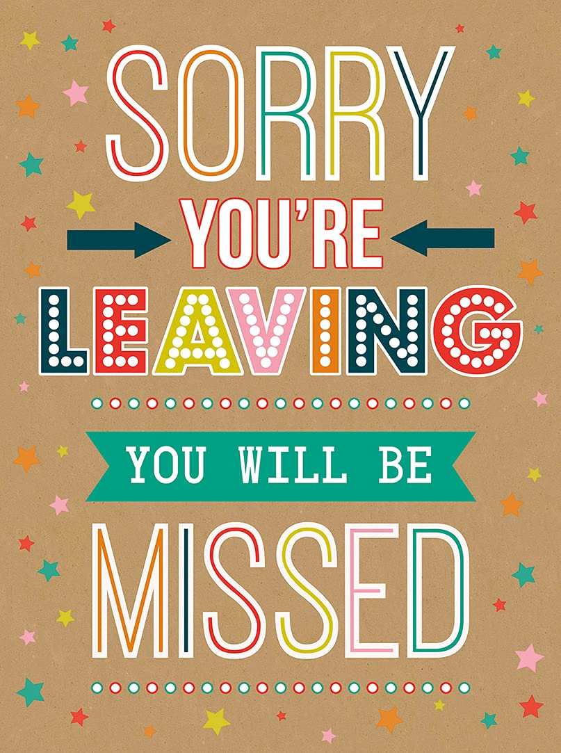 Piccadilly Greetings Modern Large Leaving/Farewell Greeting Card - Green | 12 x 9 Inches 1