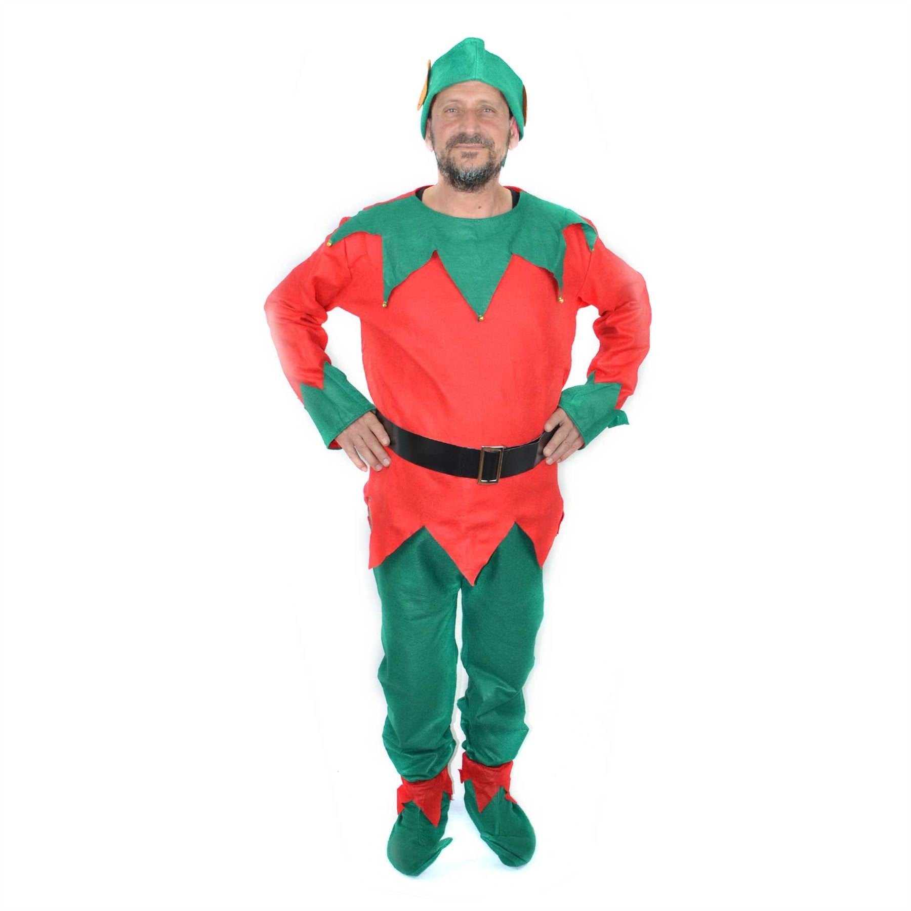 SHATCHI Adult Unisex Christmas Elf Fancy Dress Costume 3