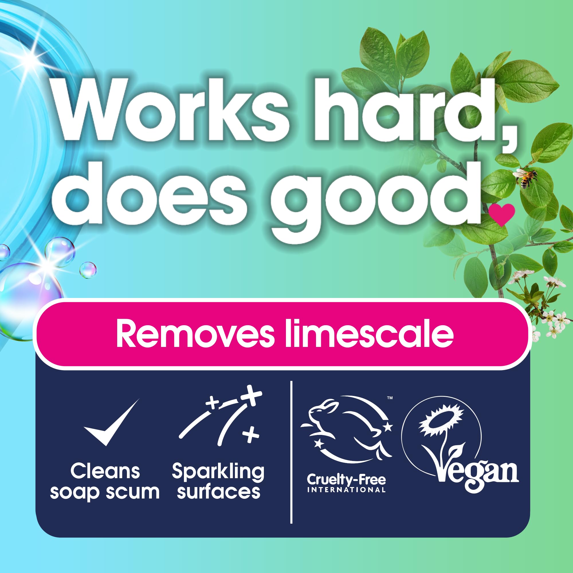 Ecozone All Round Bathroom Cleaner & Limescale Remover - Plant-Based, Vegan Friendly, Lemon Scent | 500ml 2