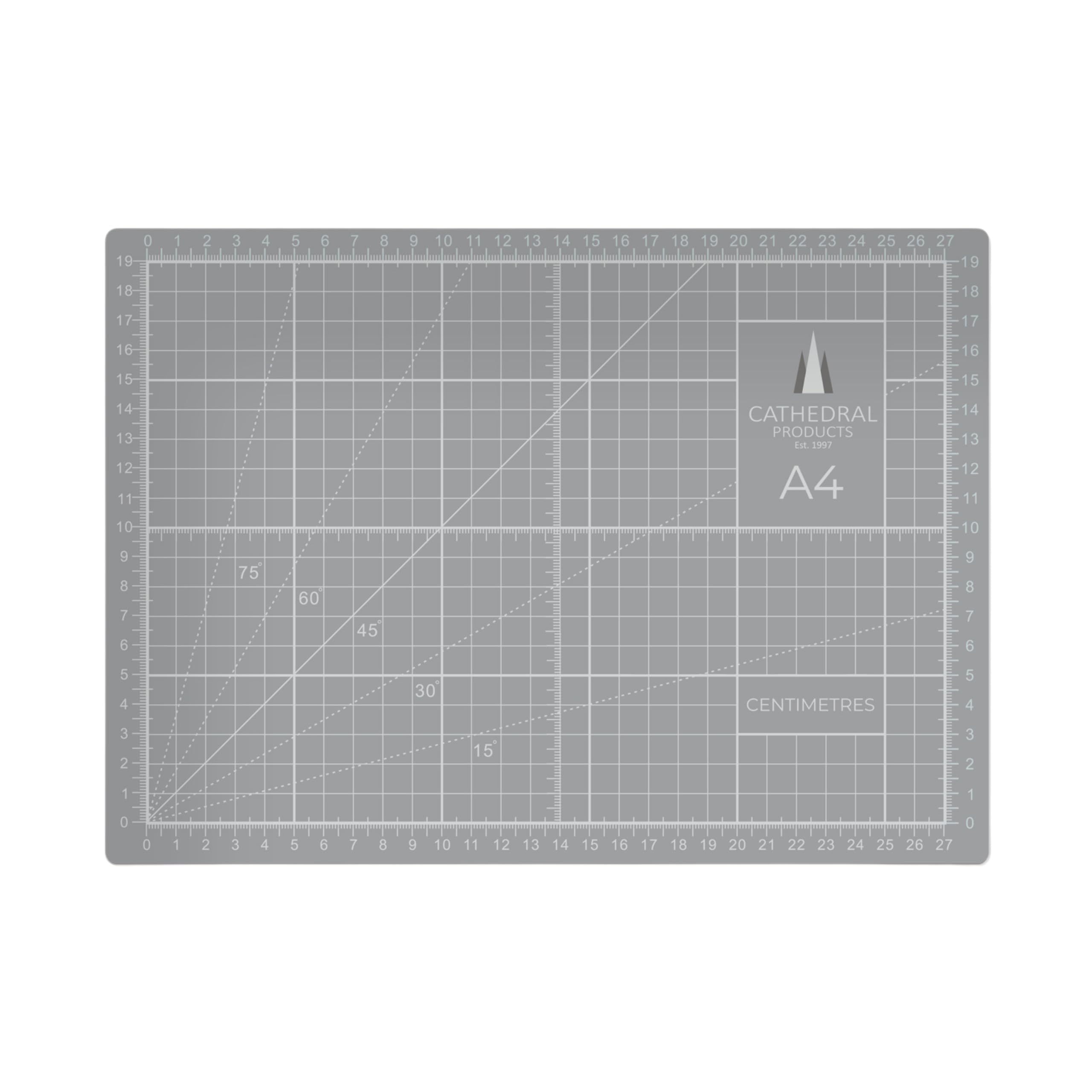 Cathedral Products A4 Double-Sided Self-Healing Cutting Mat | 3mm Thick | Grey 1