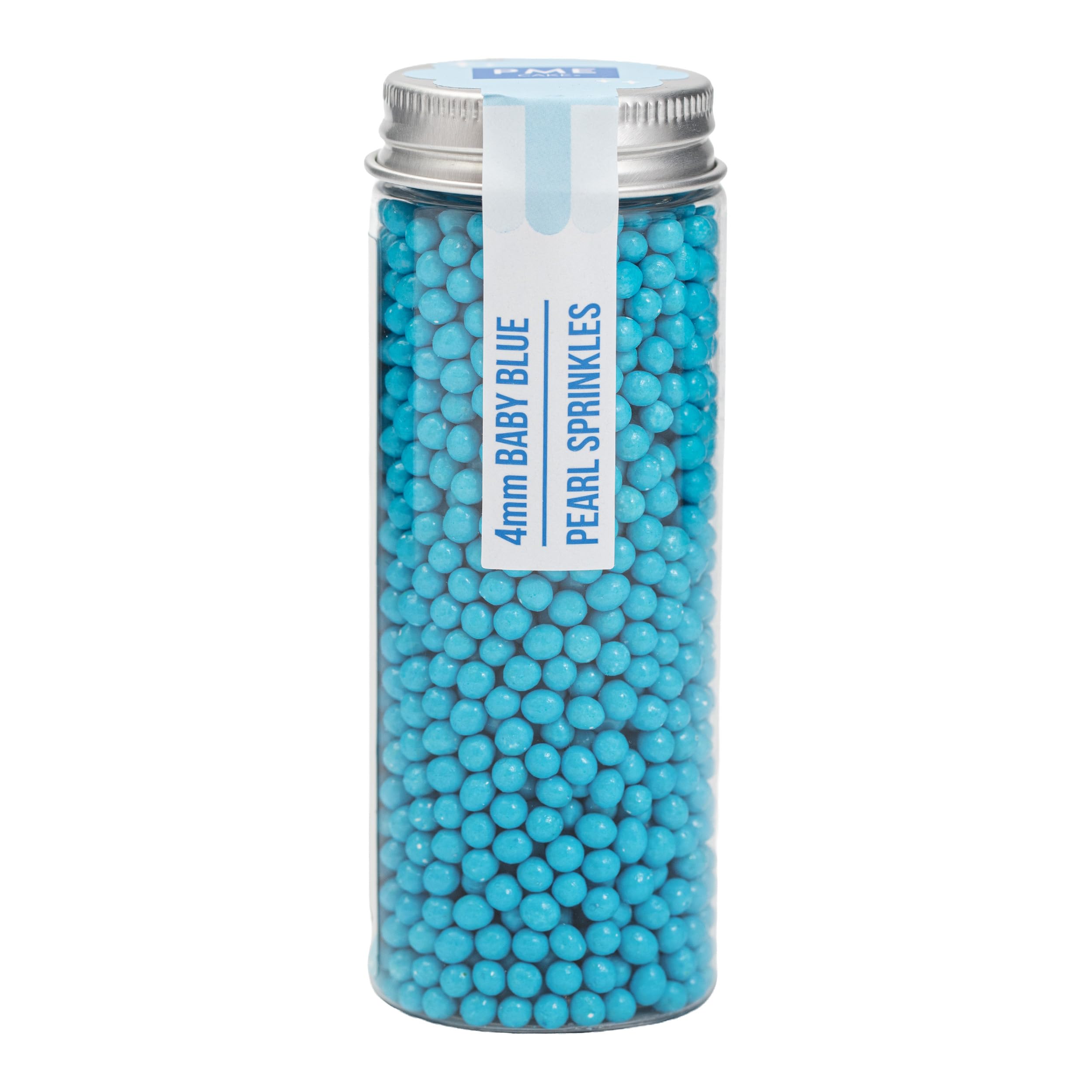 PME Cake Pearl Sprinkles - Baby Blue 4mm Edible Sugar Pearls | 74g