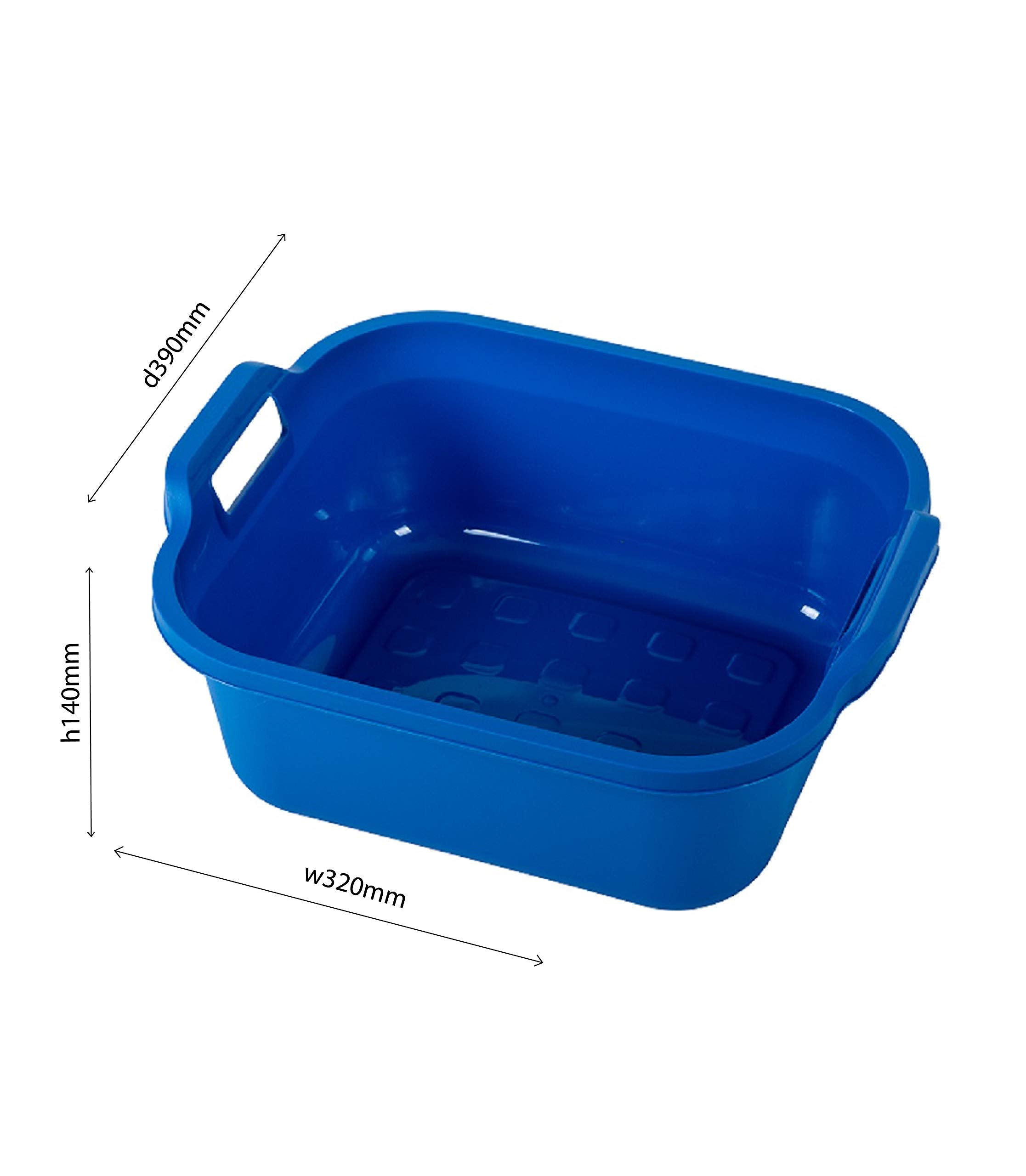 Addis 517951 Large Rectangular 10L Washing Up Bowl with Handles - Cobalt Blue 4