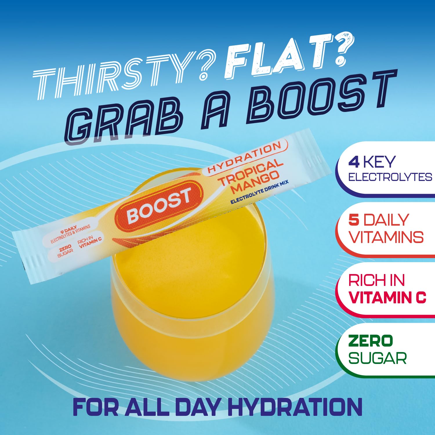 Boost Hydration Electrolytes Powder - Tropical Mango Flavour | 15x Single Serve Sachets 4