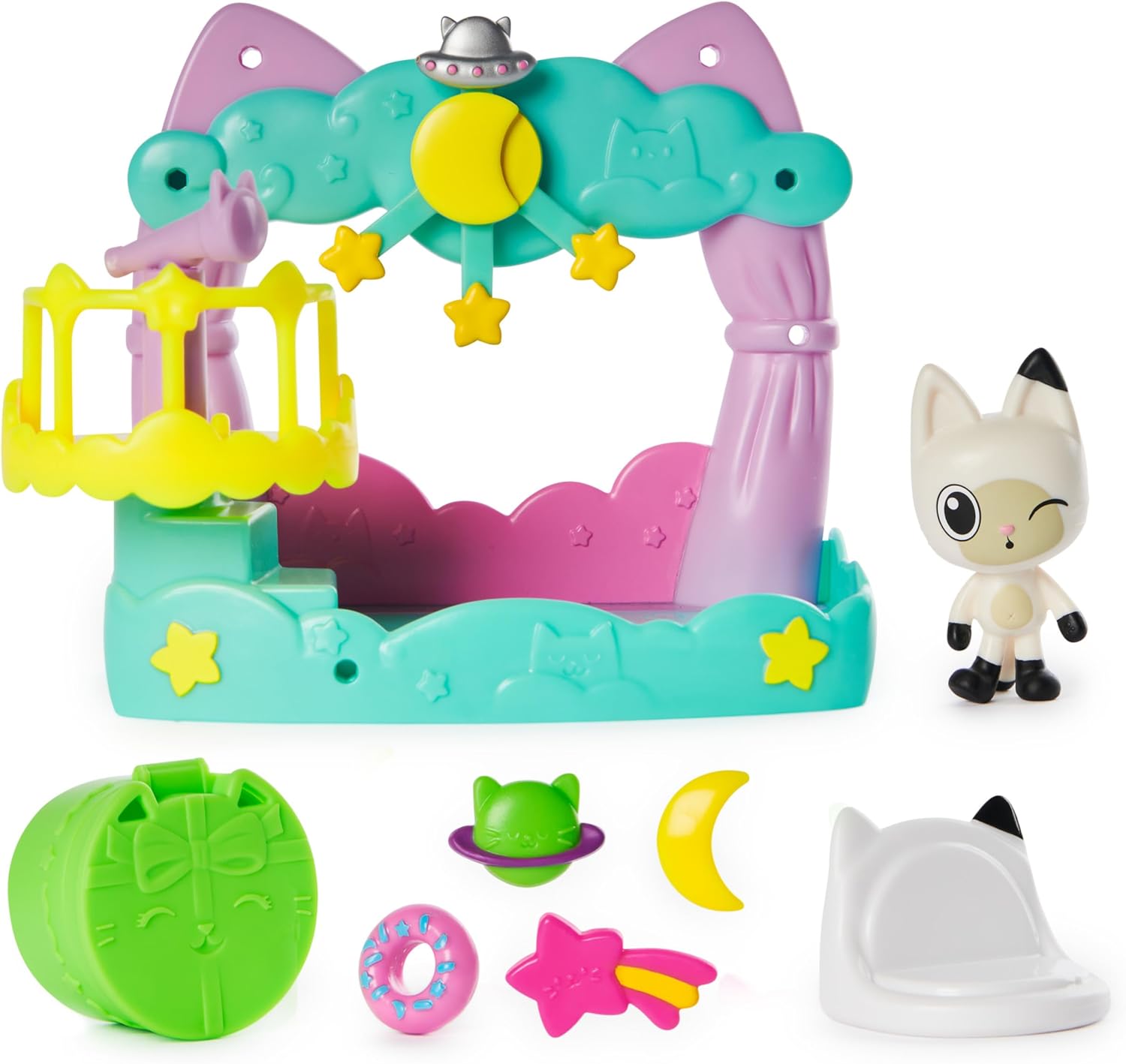 Pandy Paws Dreamy Balcony Playset - 8-Piece Dollhouse Toy with Figure & Accessories 1