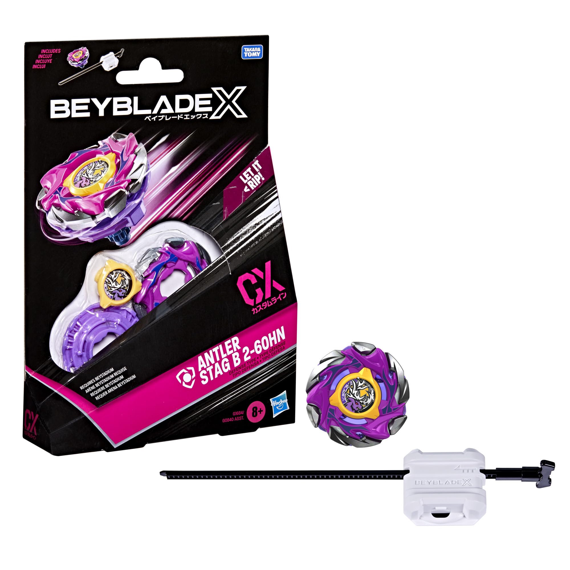 Hasbro Beyblade X Antler Stag B 2-60HN CX Starter Pack Top and Launcher | Ages 8+