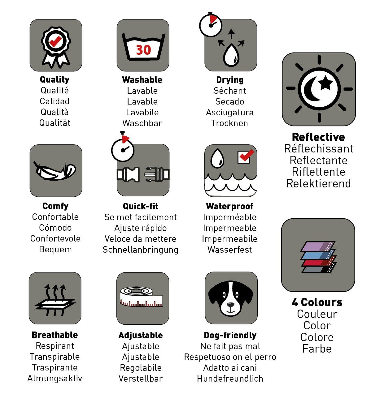 Halti Walking Harness - Purple, Size Medium | Adjustable Fit | Reflective 4
