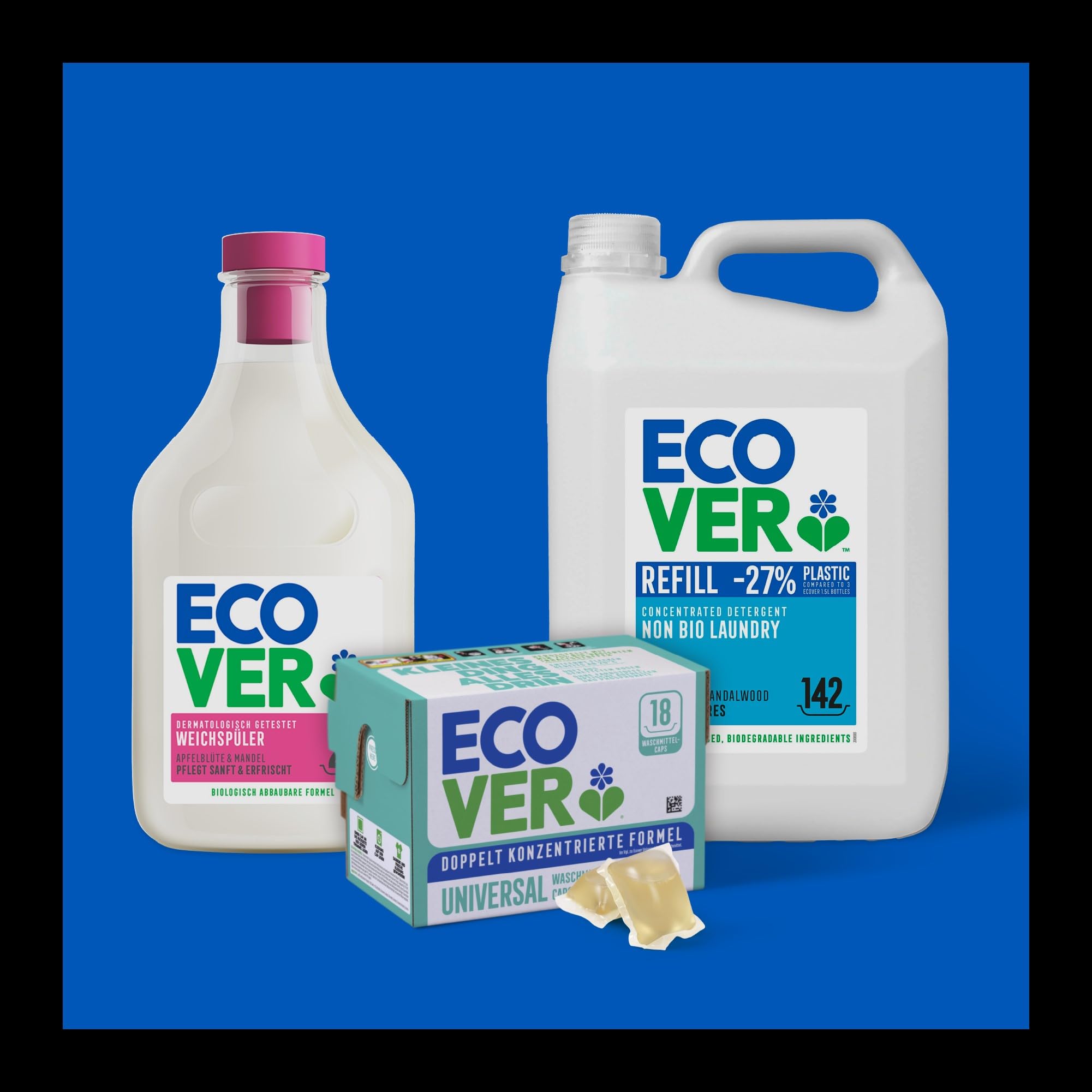 Ecover Concentrated Non-Bio Liquid Laundry Detergent, Lavender Scent | 1.43L Twin Pack 3