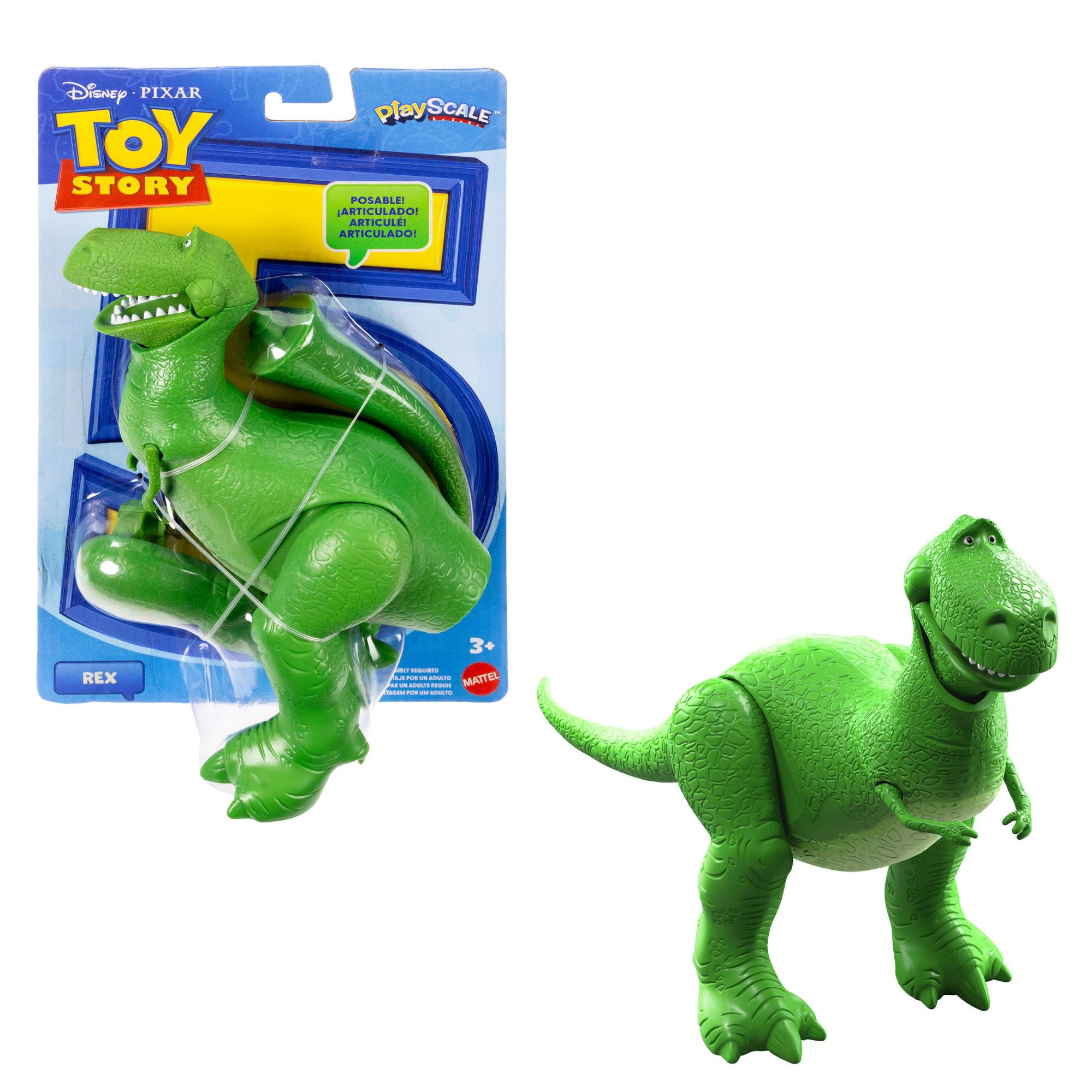 Mattel Disney and Pixar Toy Story 5 Rex Action Figure - 7.25 Inches Tall, 8 Posable Joints 1