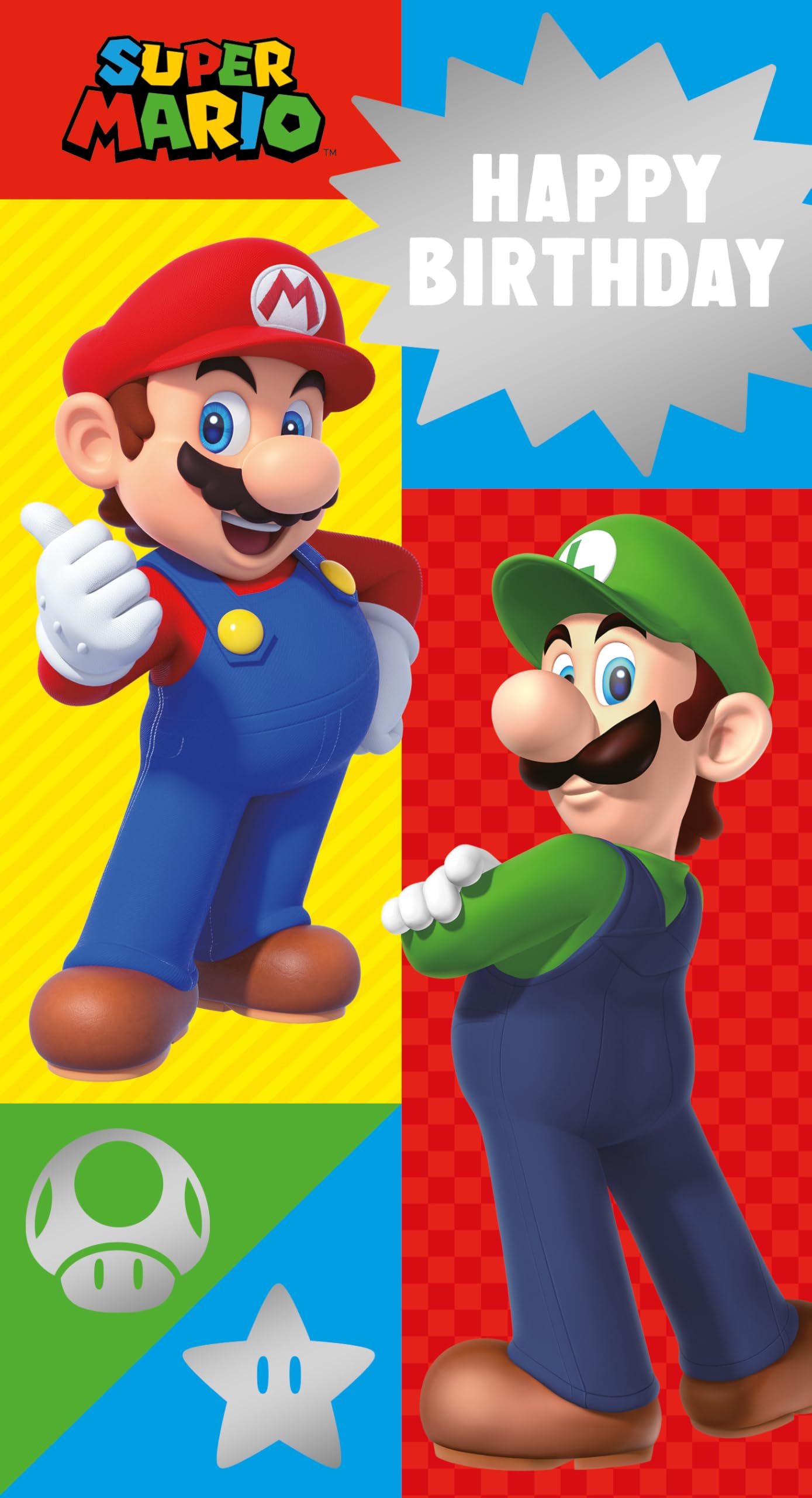 Danilo Promotions LTD Super Mario Birthday Card | Standard Size | Multi-Colour