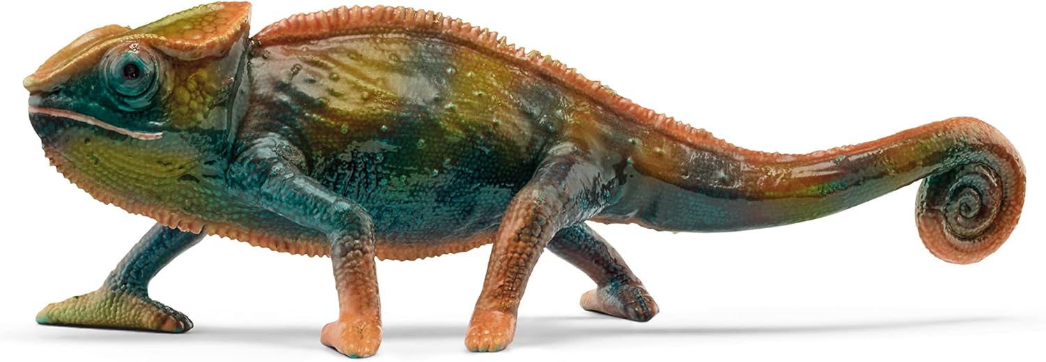 SCHLEICH 14858 Wild Life Chameleon Figurine - Color-Changing Reptile Toy for Kids 3-8