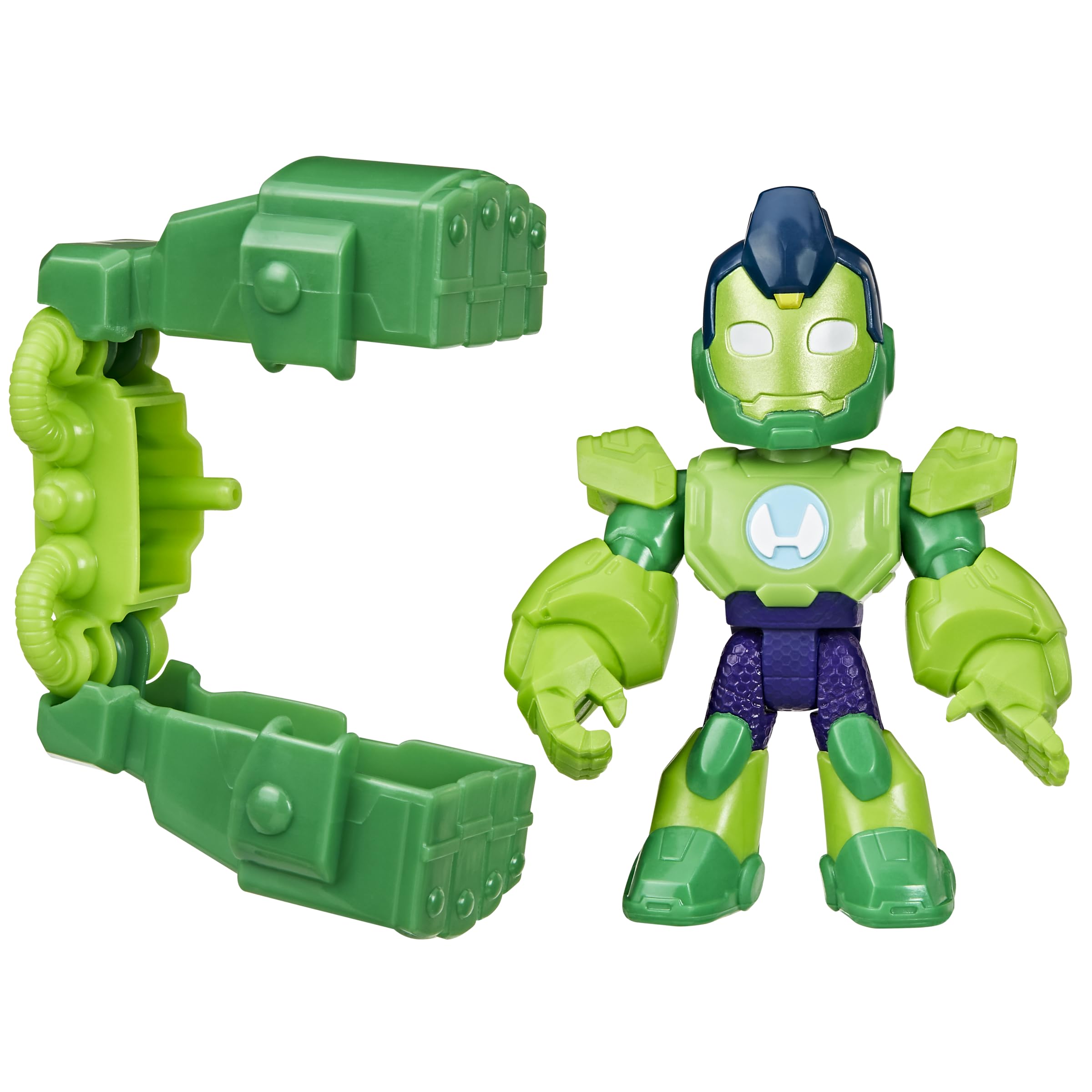 Marvel Iron Man and His Awesome Friends Iron Hulk Action Figure Toy with Accessory, 3-Inch 1