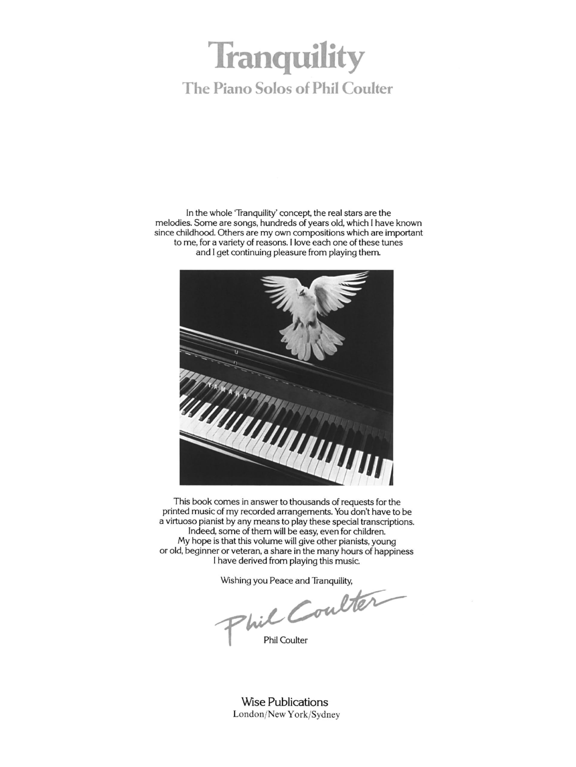 Phil Coulter - Tranquility: The Piano Solos [Paperback]