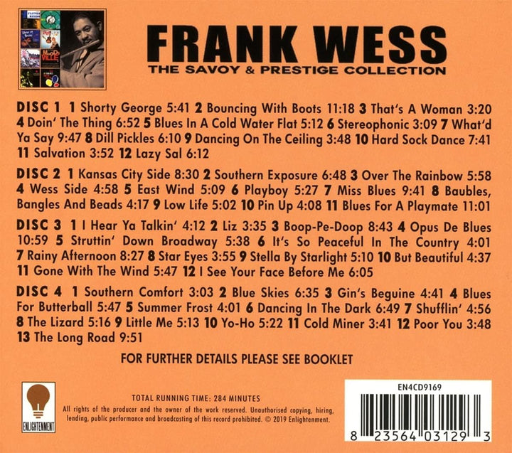 Frank Wess - Savoy & Prestige Collection [Audio CD]