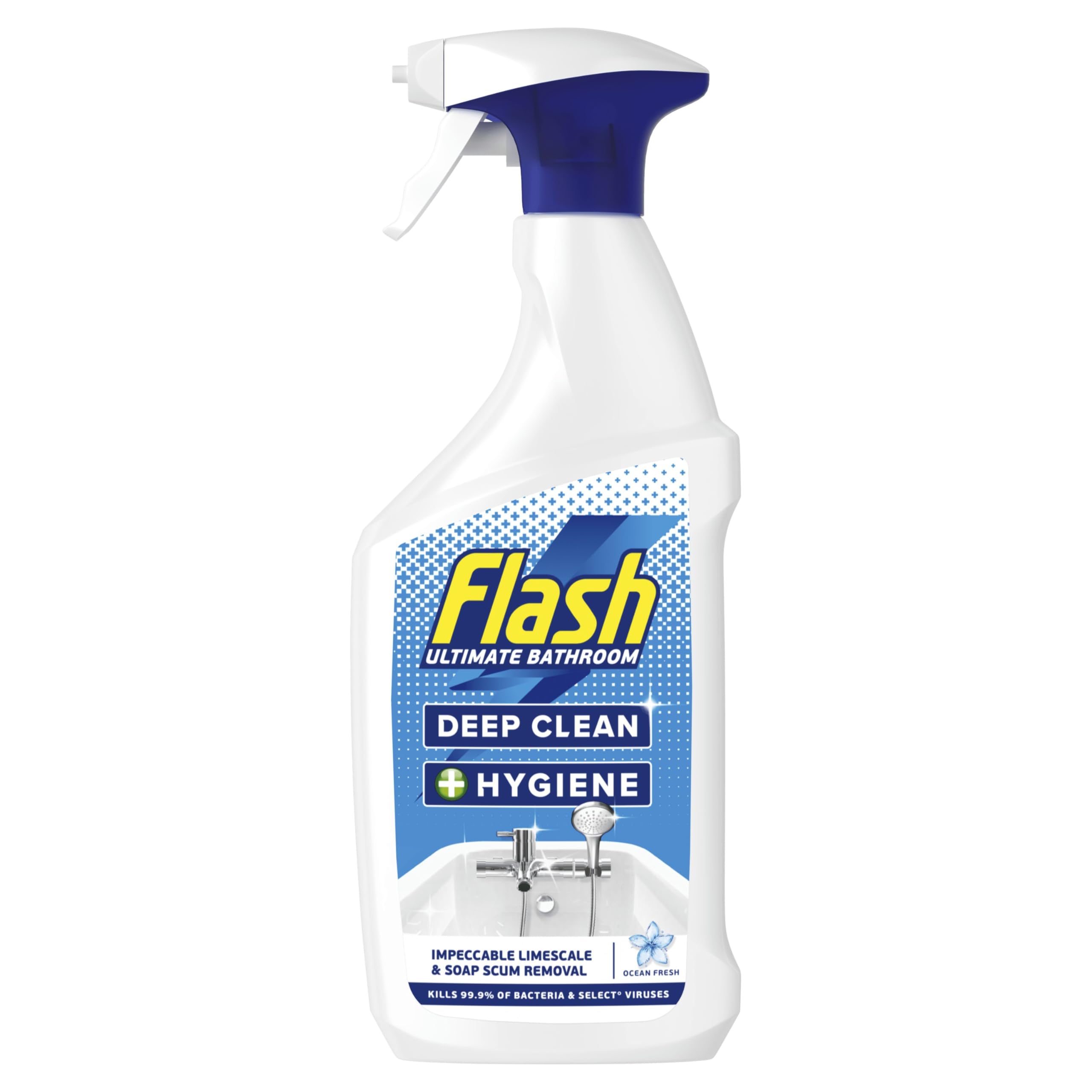 FLASH Bathroom Anti-Bac Spray Cleaner - 800 ml | Kills 99.9% Bacteria | Streak-Free Shine