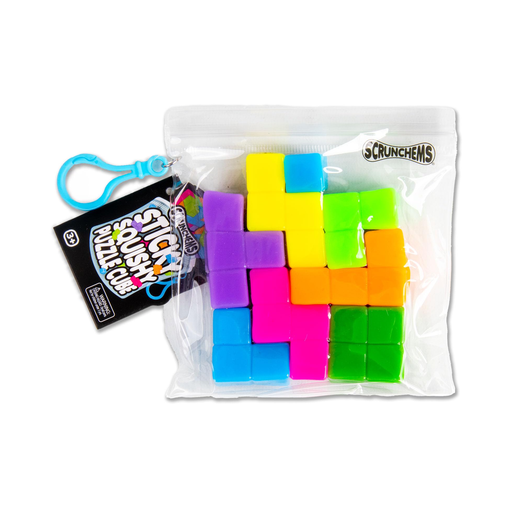 SCRUNCHEMS Sticky Squishy Puzzle Cube - Sensory Stress Relief Fidget Toy | Ages 3+ | 85g 1