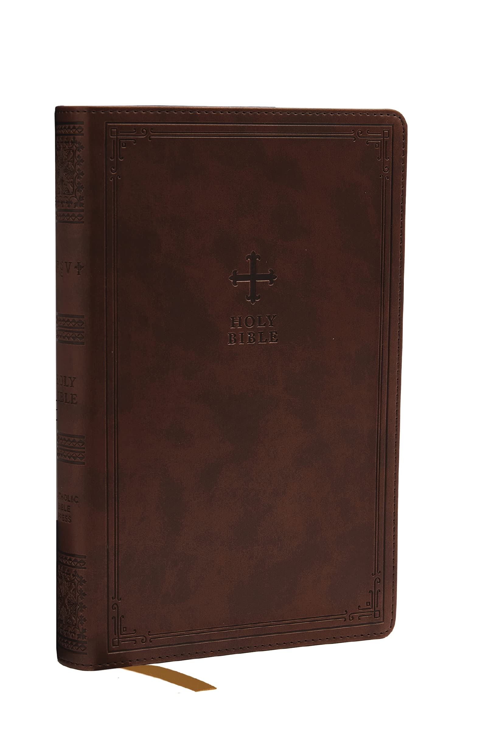 Catholic Bible Press NRSV Catholic Bible, Gift Edition - Leathersoft Brown, Comfort Print