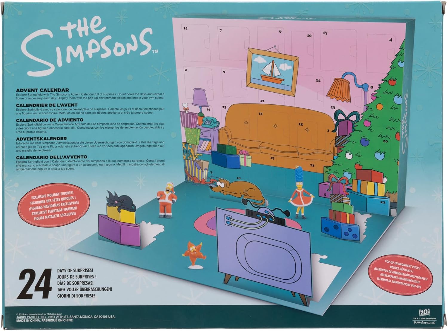 JAKKS Pacific The Simpsons Advent Calendar 2024 - 24 Days of Holiday Surprise Collectibles 7