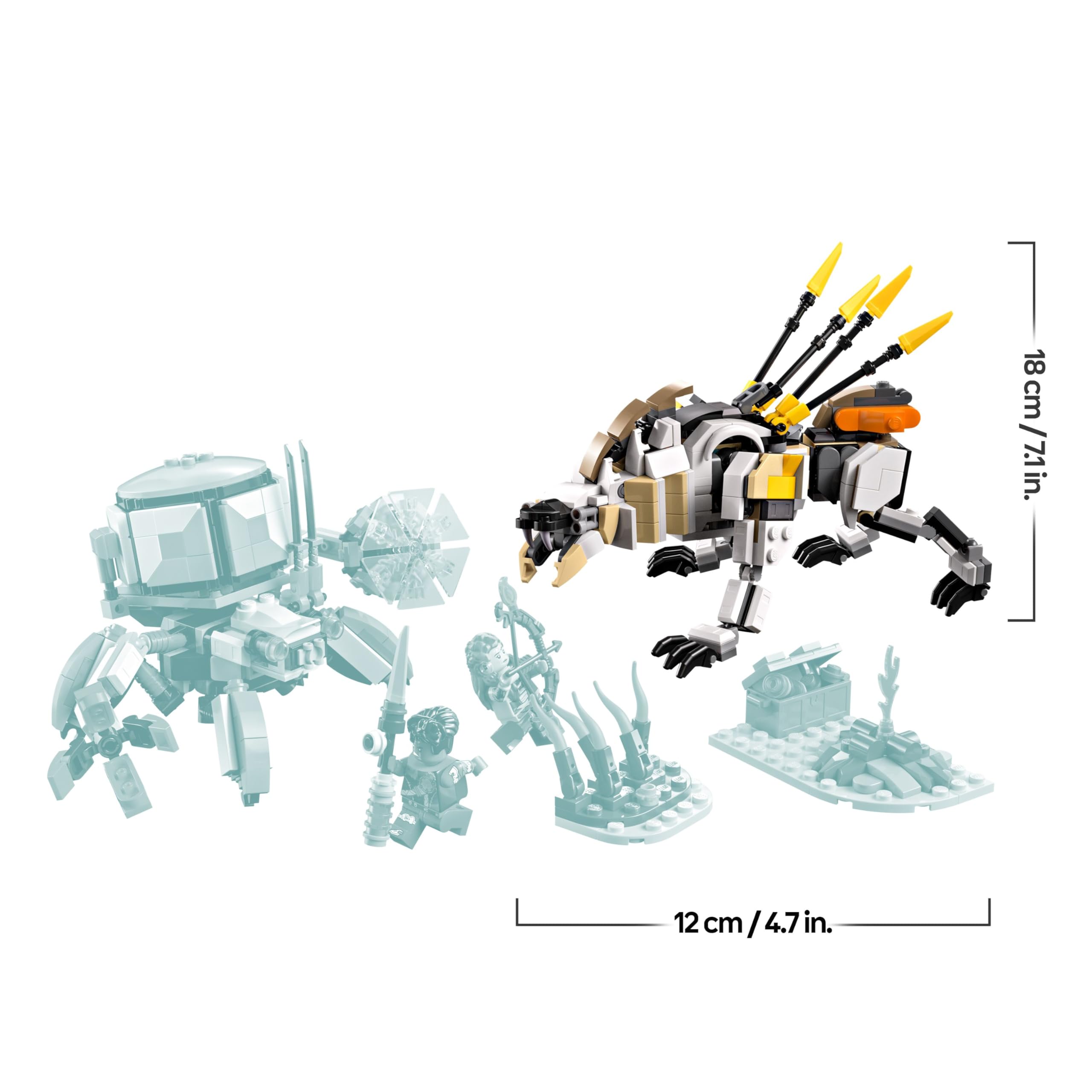 LEGO Horizon Adventures Aloy & Varl vs. Shell-Walker & Sawtooth Building Set 77037 | 768 Pieces | Ages 9+ 9