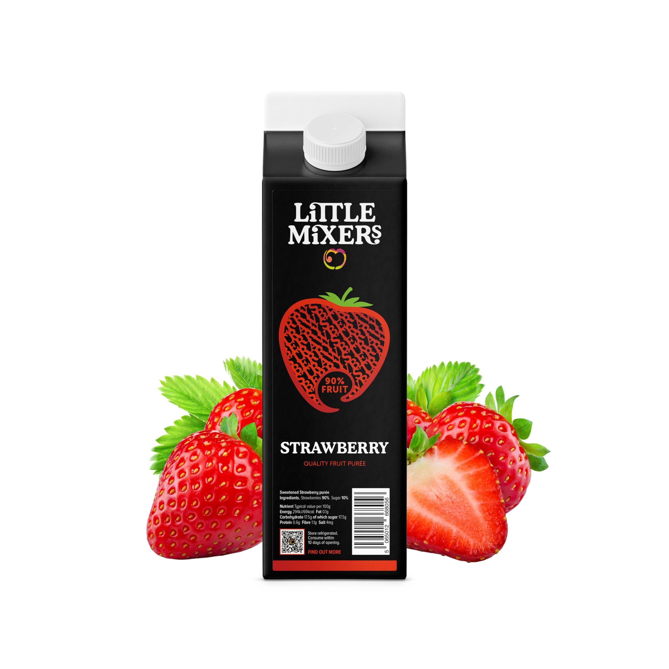 LITTLE MIXERS Strawberry Purée - Real Fruit Cocktail Mixer | 1kg Carton