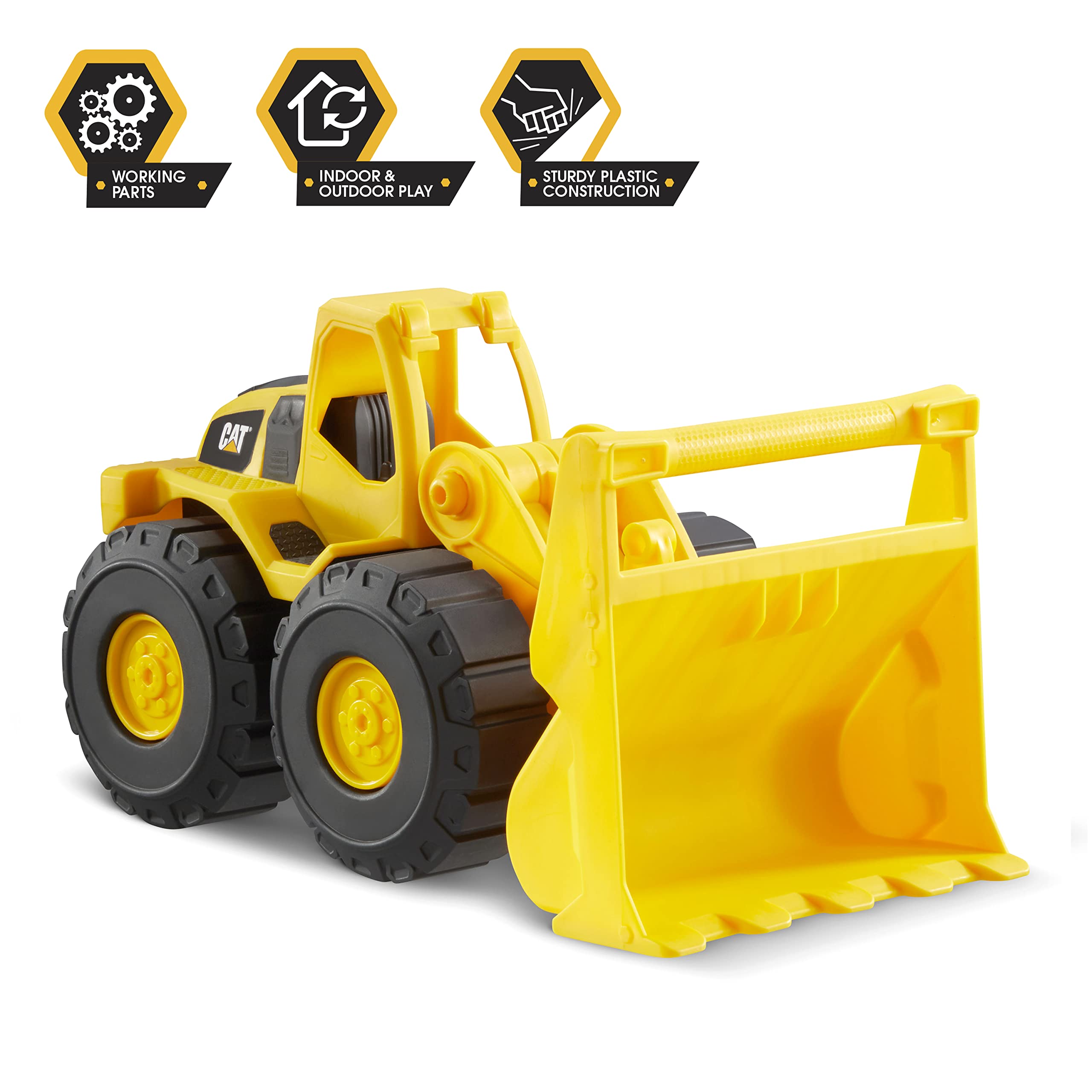 CAT Front Loader Toy - 10 Inch, Yellow, Ages 2-6 | Kid-Powered Mobility 6