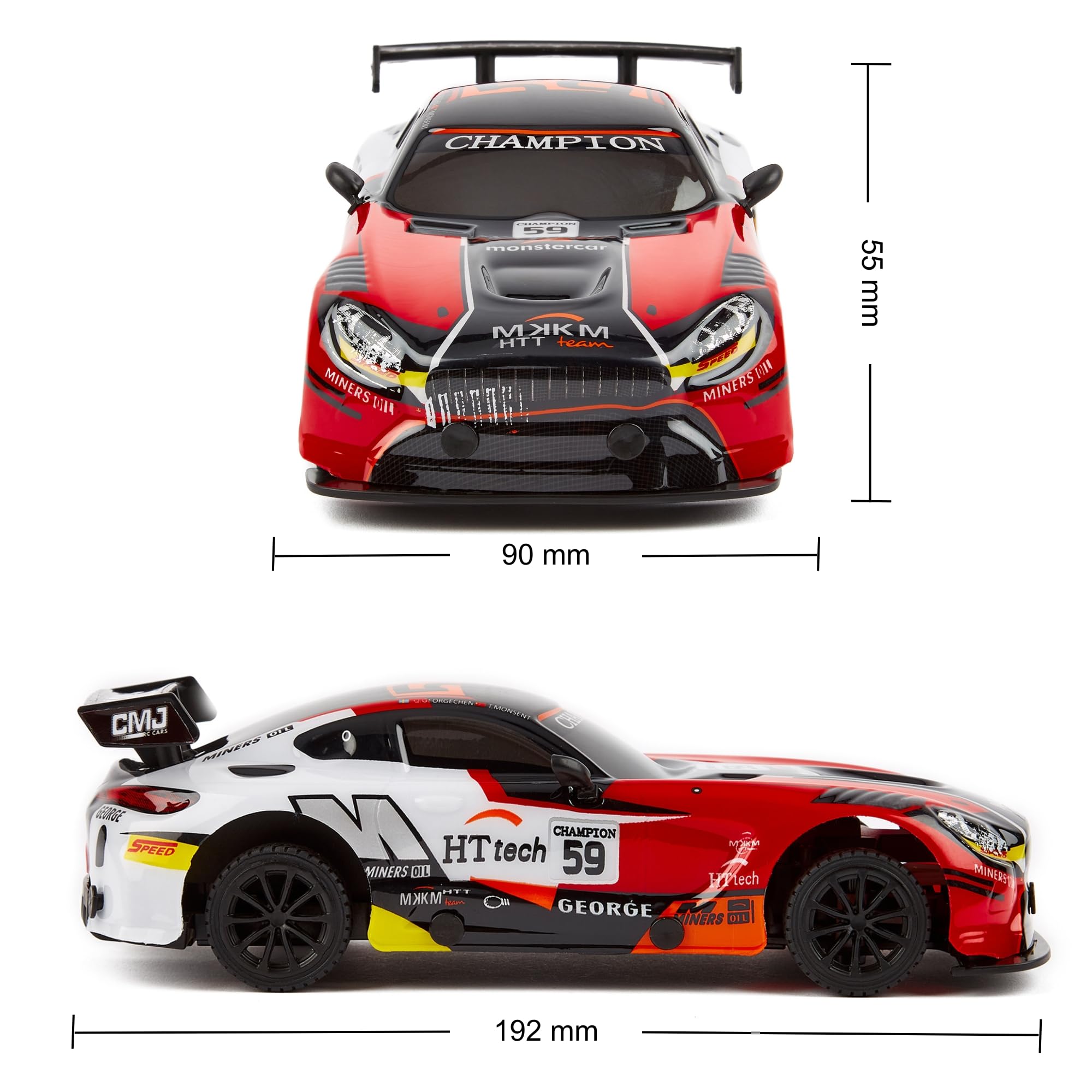 Road Rebel Redline Racer - 1:24 Scale RC Car with 2.4GHz Remote Control 6