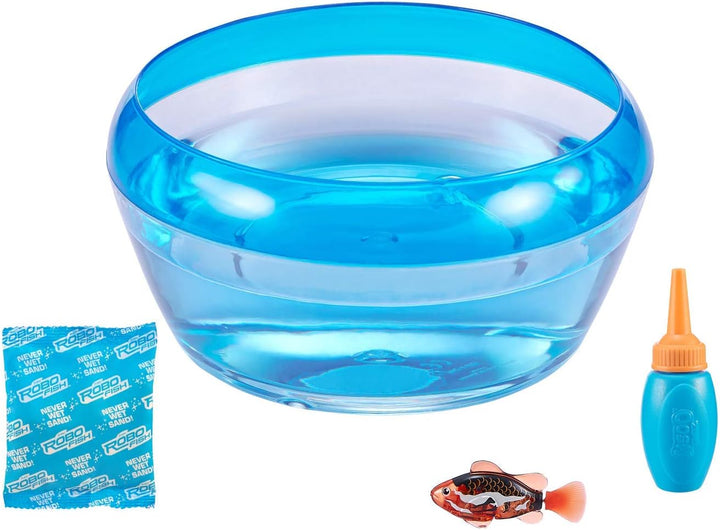 Robo Alive Robo Fish 7126 Robotic Toy Pet with Fish Tank and Never Wet Sand, Hyper-Realistic Swimming Fish for Kids and Teens