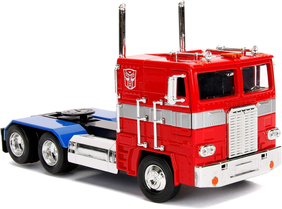 Jada Toys Transformers G1 Optimus Prime Vehicle - 1:24 Scale Die-Cast Model for Ages 3+